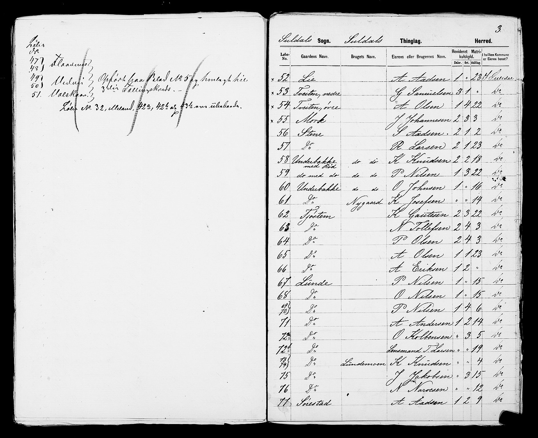 SAST, 1875 census for 1134P Suldal, 1875, p. 24