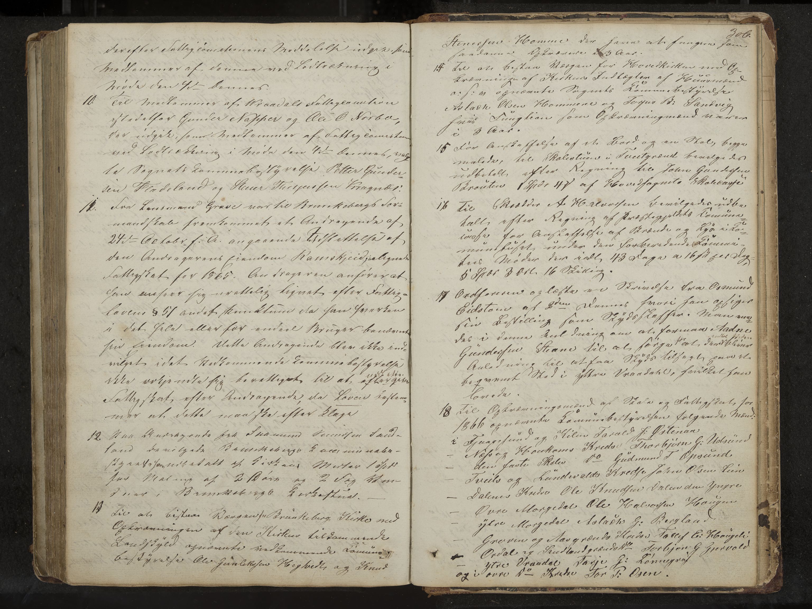 Kviteseid formannskap og sentraladministrasjon, IKAK/0829021/A/Aa/L0001: Møtebok med register, 1837-1866, p. 306