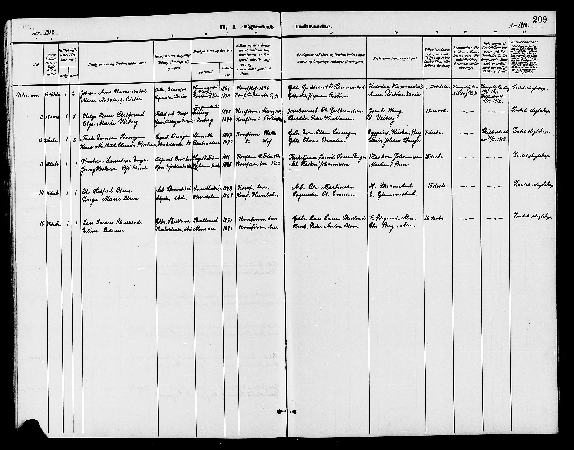 Østre Toten prestekontor, AV/SAH-PREST-104/H/Ha/Hab/L0007: Parish register (copy) no. 7, 1901-1912, p. 209