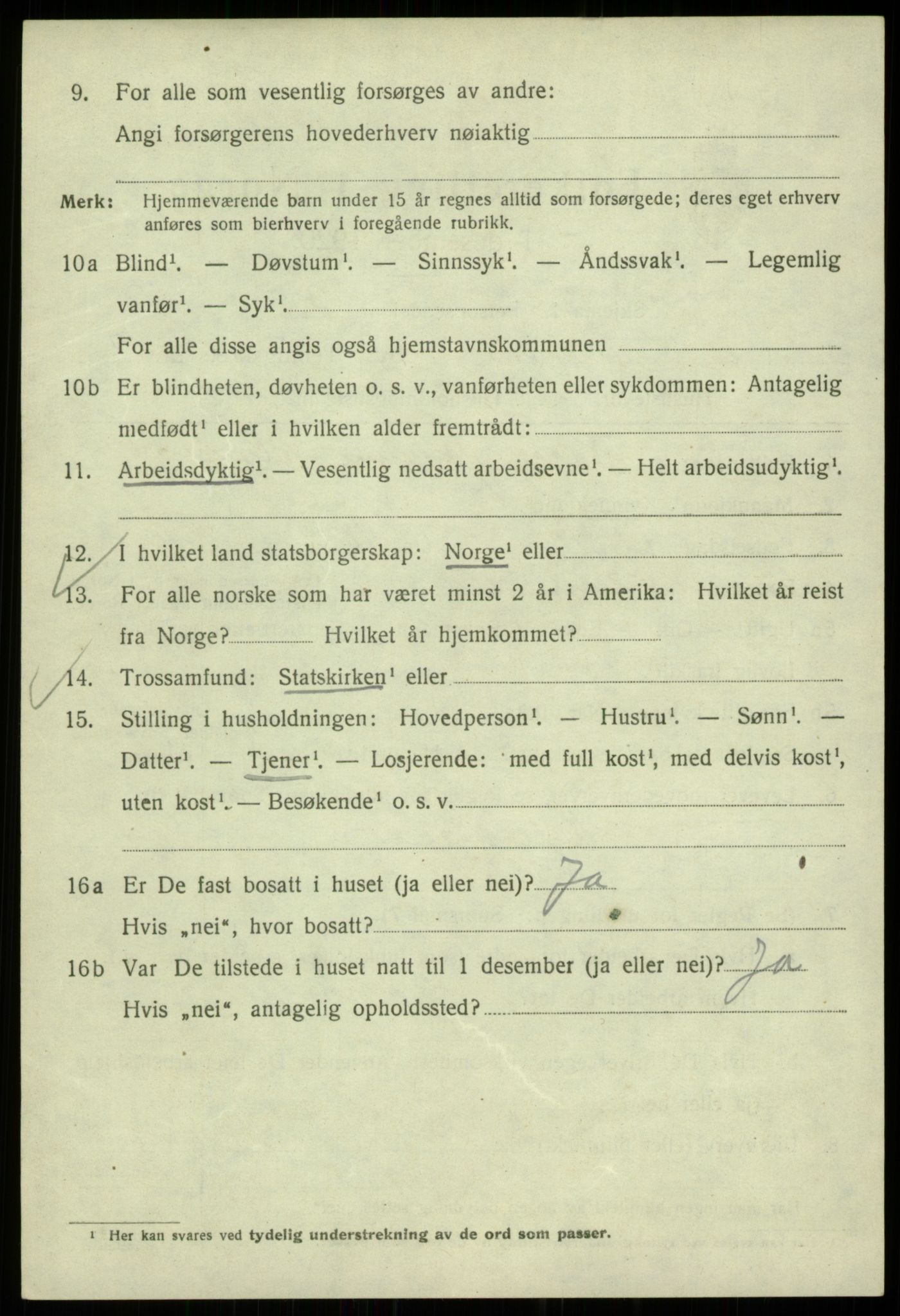 SAB, 1920 census for Bergen, 1920, p. 67786
