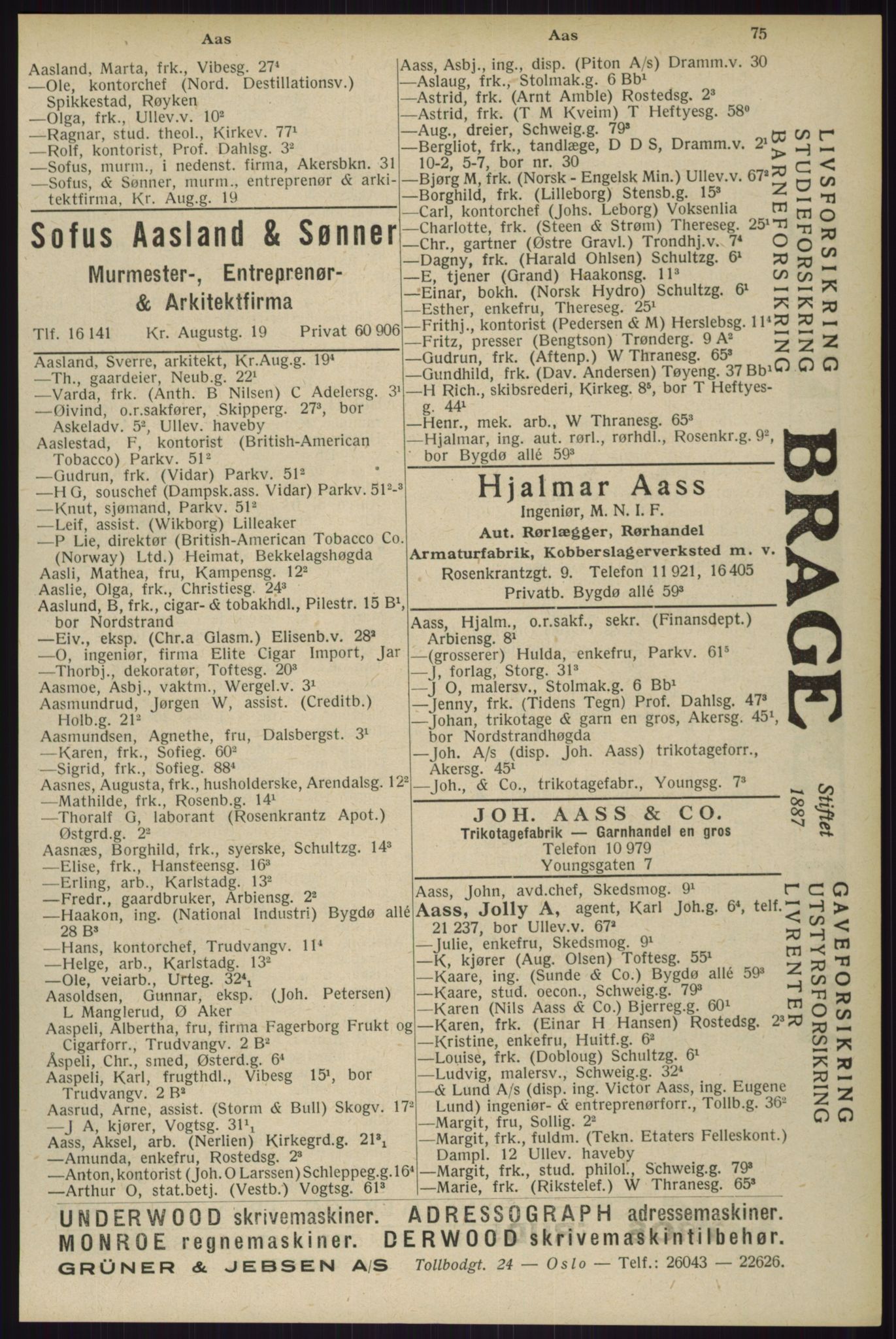 Kristiania/Oslo adressebok, PUBL/-, 1929, p. 75