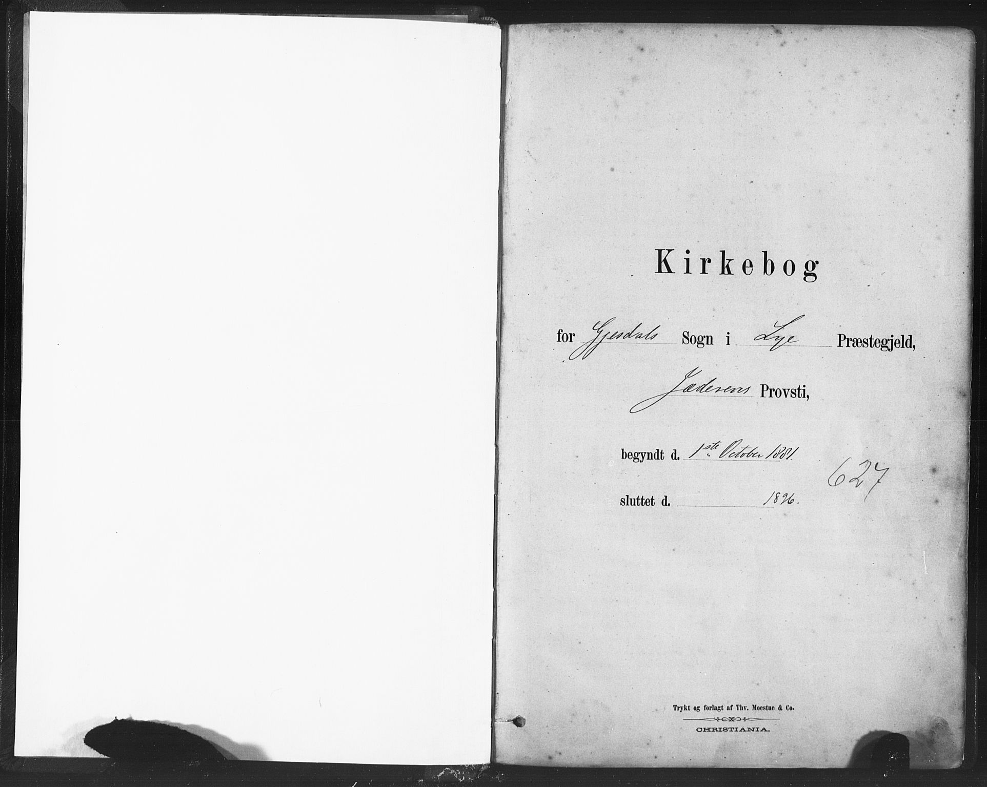 Lye sokneprestkontor, AV/SAST-A-101794/001/30BA/L0010: Parish register (official) no. A 10, 1881-1896