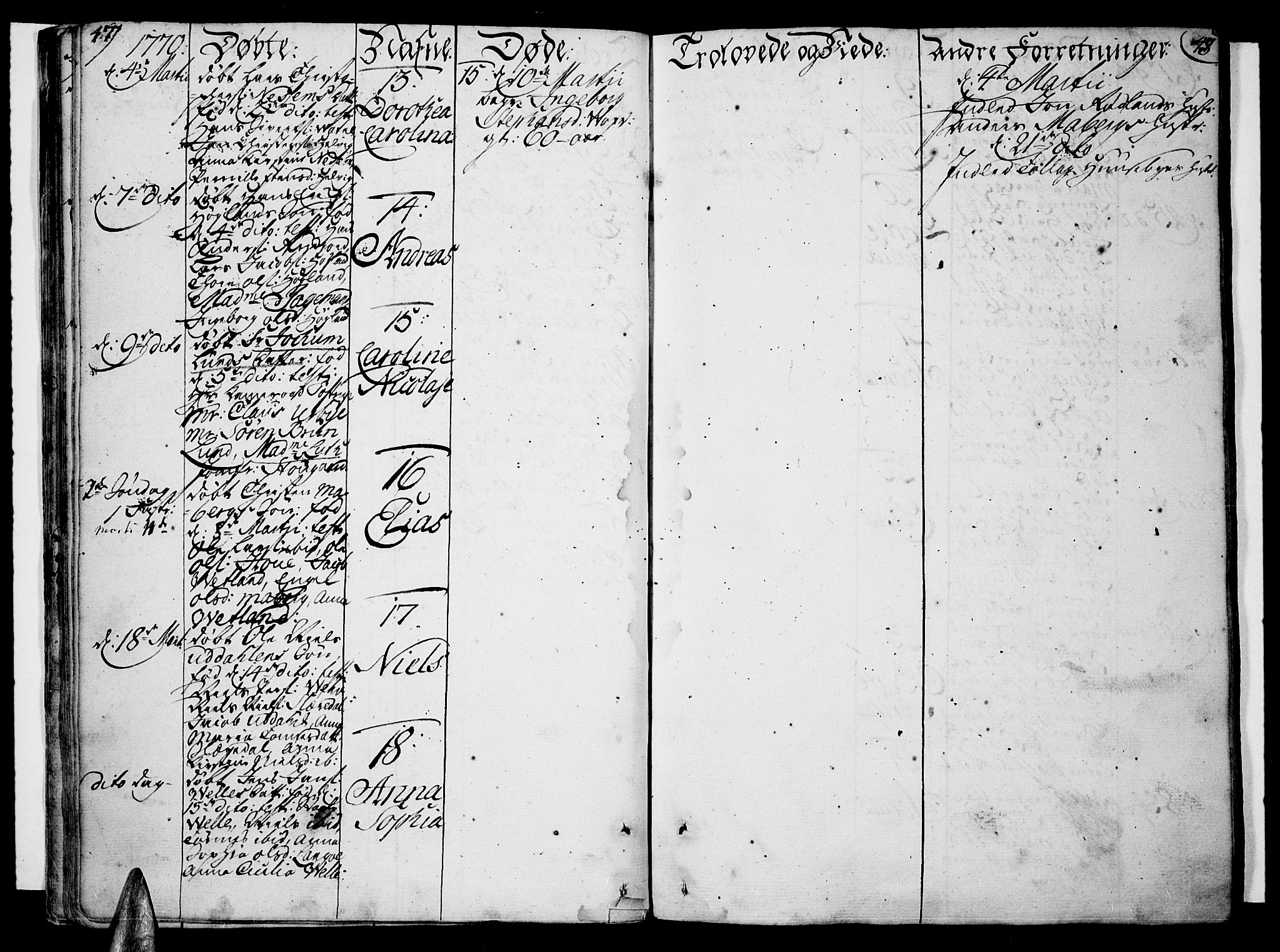 Lista sokneprestkontor, SAK/1111-0027/F/Fa/L0004: Parish register (official) no. A 4, 1768-1794, p. 47-48