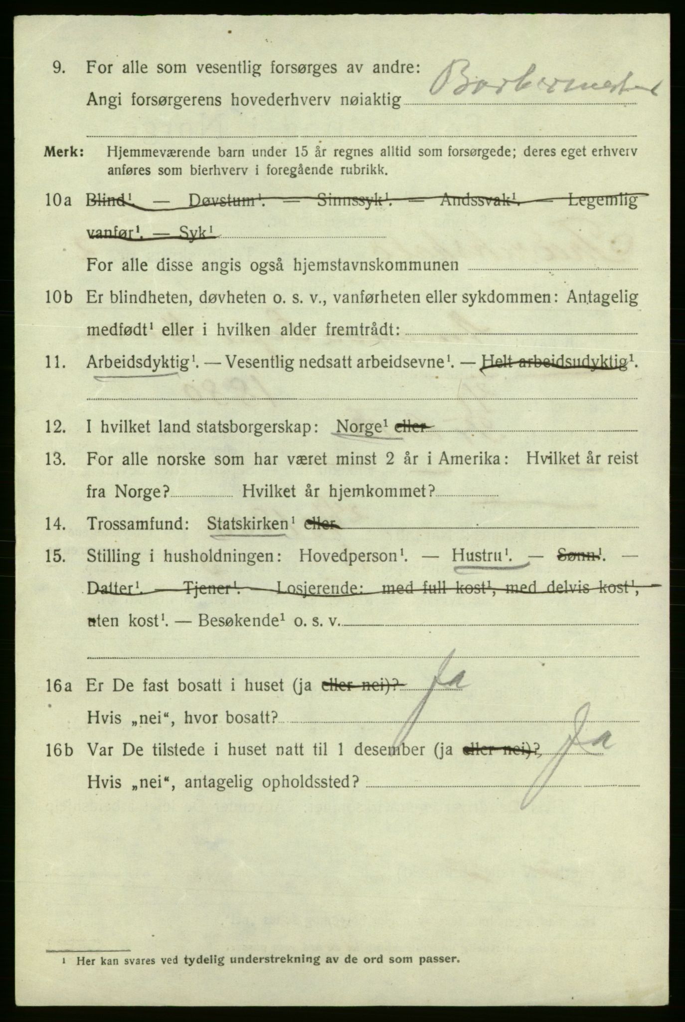 SAO, 1920 census for Fredrikshald, 1920, p. 11865