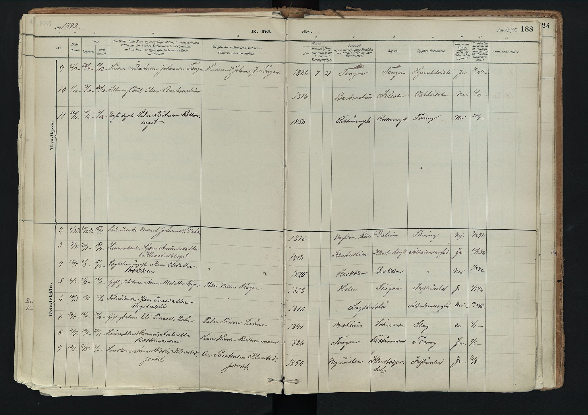 Nord-Fron prestekontor, SAH/PREST-080/H/Ha/Haa/L0003: Parish register (official) no. 3, 1884-1914, p. 188