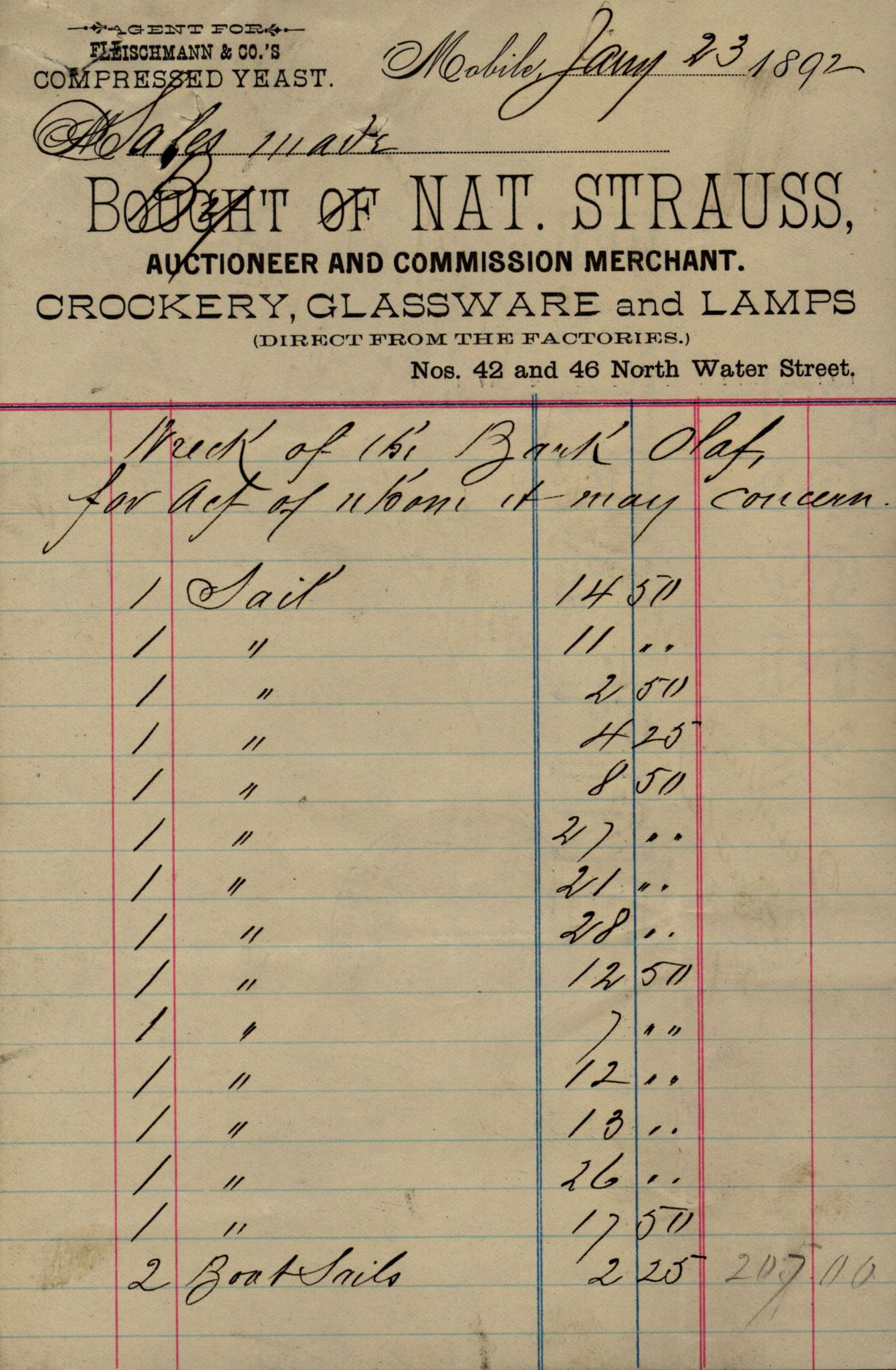 Pa 63 - Østlandske skibsassuranceforening, VEMU/A-1079/G/Ga/L0028/0005: Havaridokumenter / Tjømø, Magnolia, Caroline, Olaf, Stjernen, 1892, p. 112