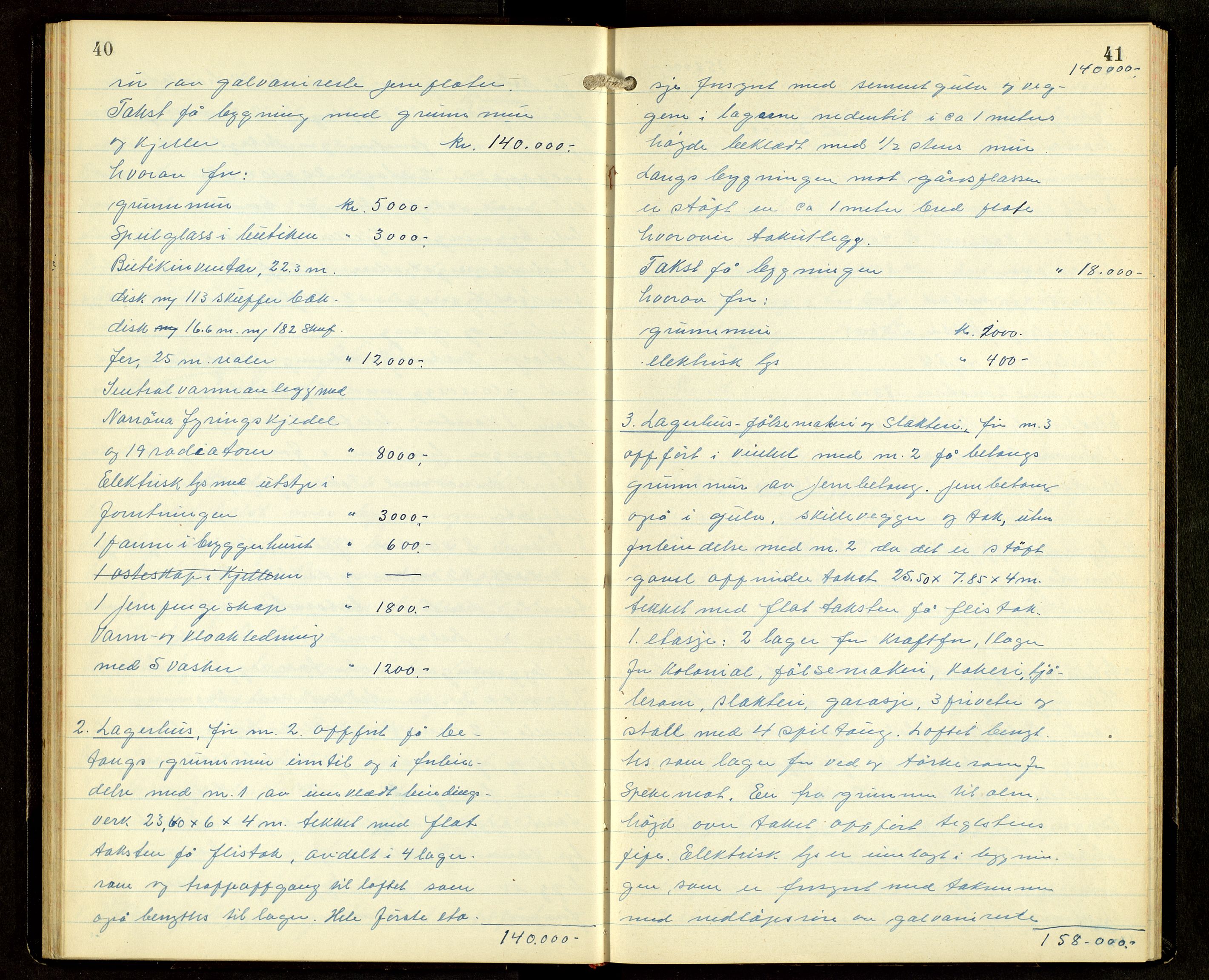 Norges Brannkasse, Furnes, AV/SAH-NBRANF-004/F/L0004: Branntakstprotokoll, 1947-1950, p. 40-41