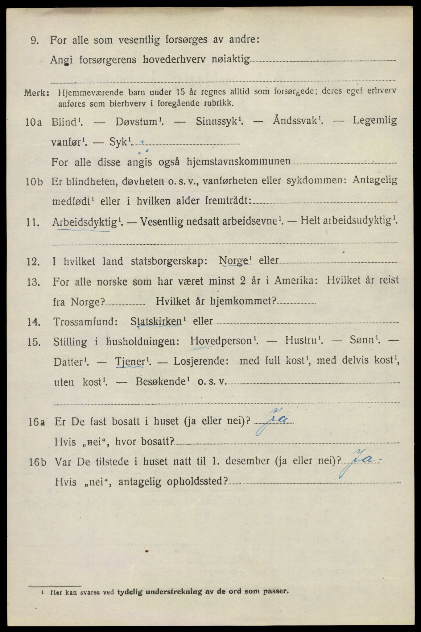 SAO, 1920 census for Spydeberg, 1920, p. 7036