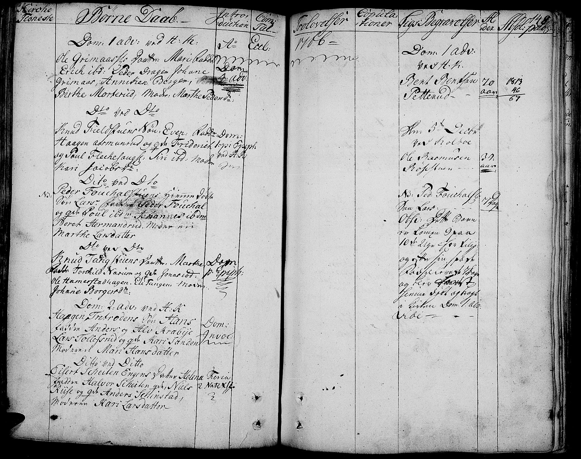 Toten prestekontor, SAH/PREST-102/H/Ha/Haa/L0005: Parish register (official) no. 5, 1761-1772, p. 148