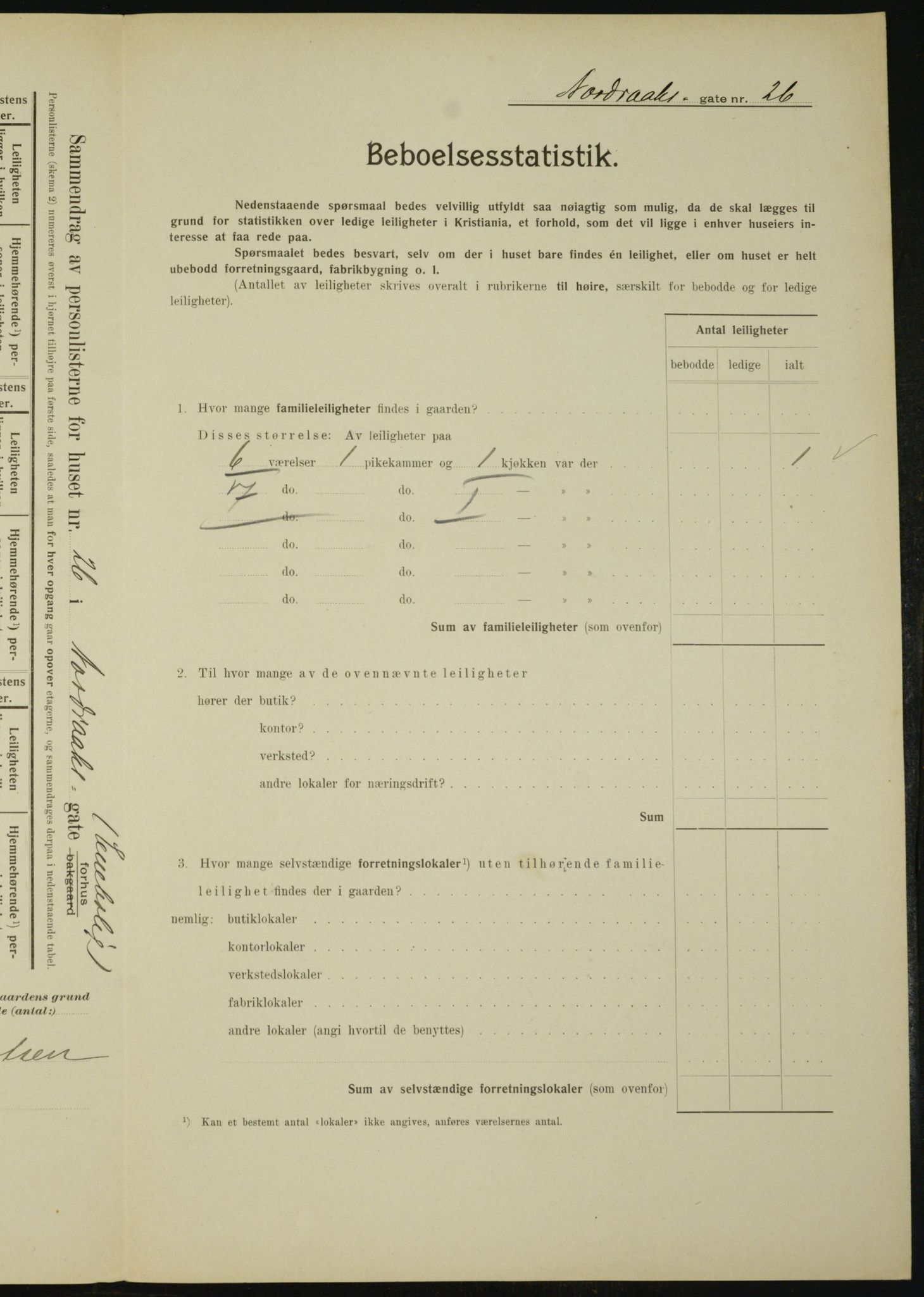 OBA, Municipal Census 1910 for Kristiania, 1910, p. 71369