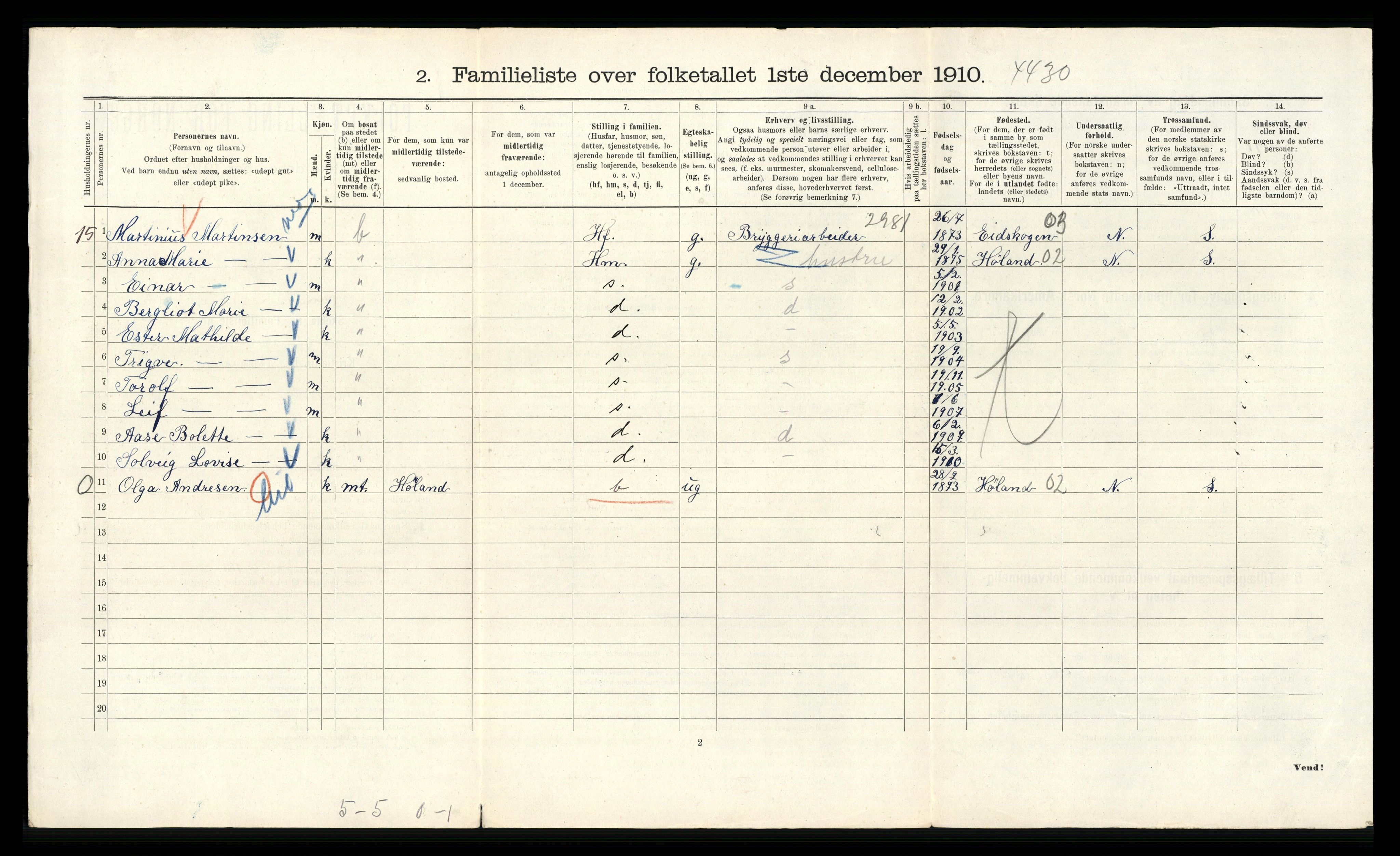 RA, 1910 census for Kristiania, 1910, p. 63170