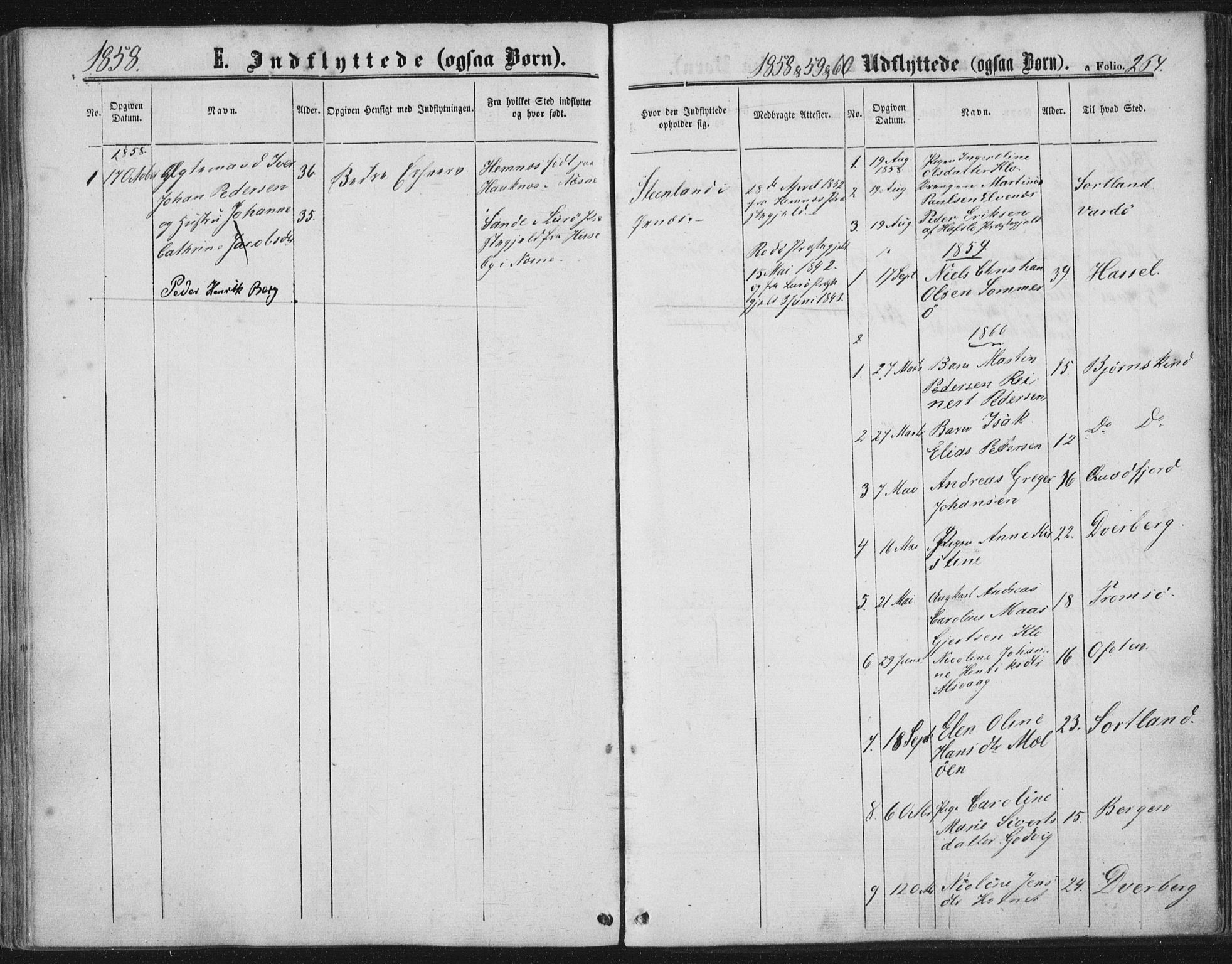 Ministerialprotokoller, klokkerbøker og fødselsregistre - Nordland, SAT/A-1459/893/L1333: Parish register (official) no. 893A06, 1858-1866, p. 264