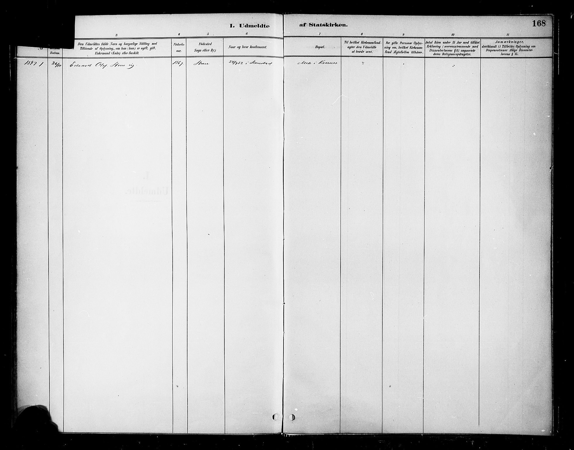 Ministerialprotokoller, klokkerbøker og fødselsregistre - Møre og Romsdal, SAT/A-1454/570/L0832: Parish register (official) no. 570A06, 1885-1900, p. 168