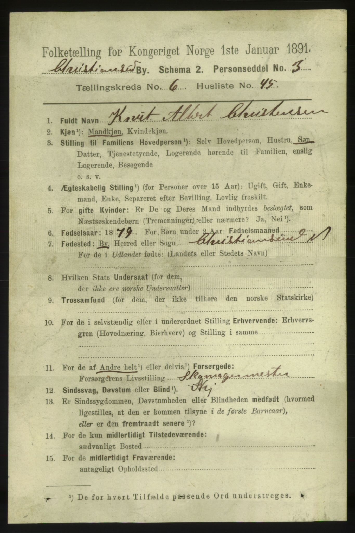 RA, 1891 census for 1503 Kristiansund, 1891, p. 5531