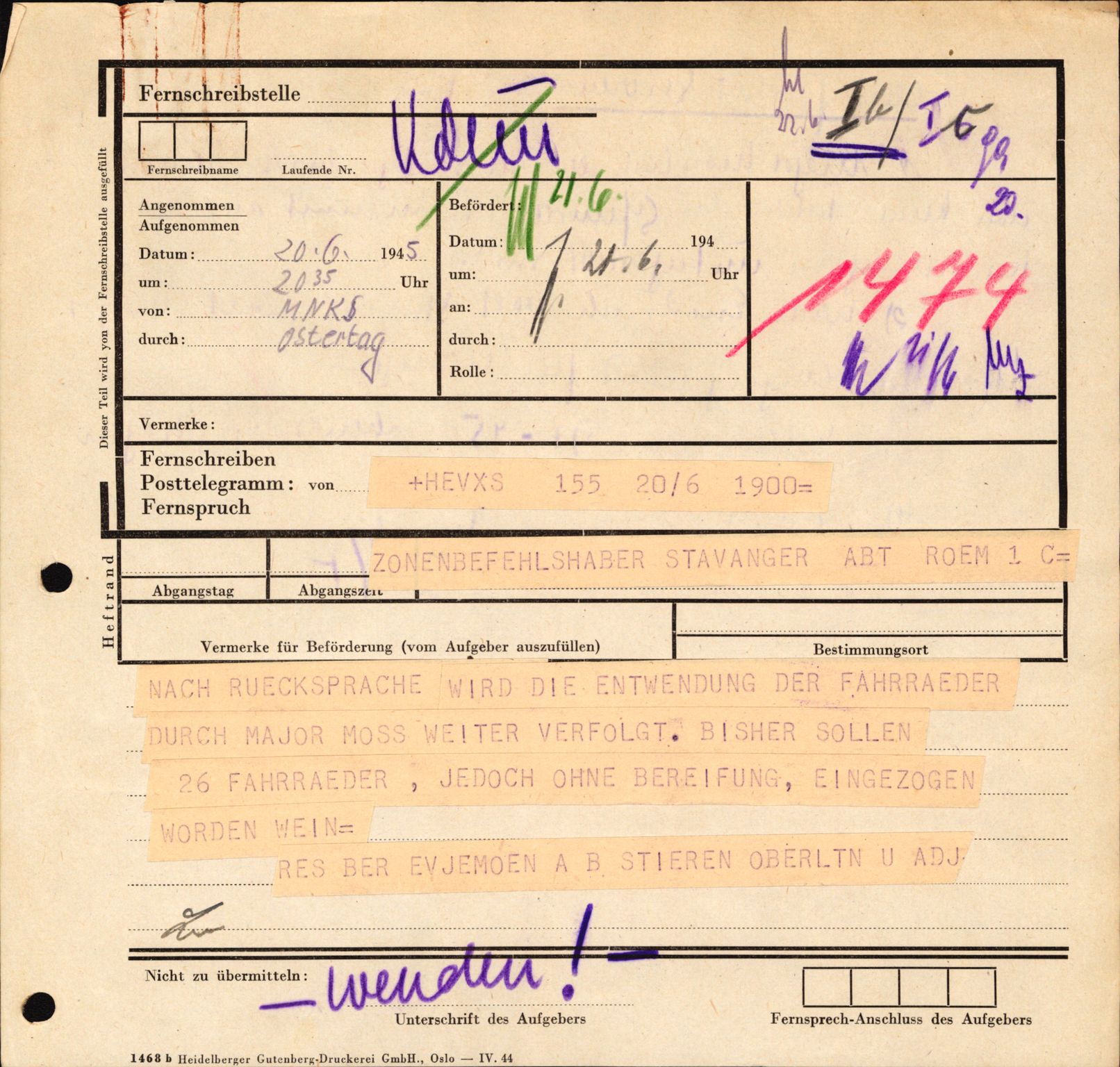 Deutscher Oberbefehlshaber Norwegen (DOBN), AV/RA-RAFA-2197/D/Dl/L0119: DB Zone Stavanger Abt. Ic, 1945, p. 32