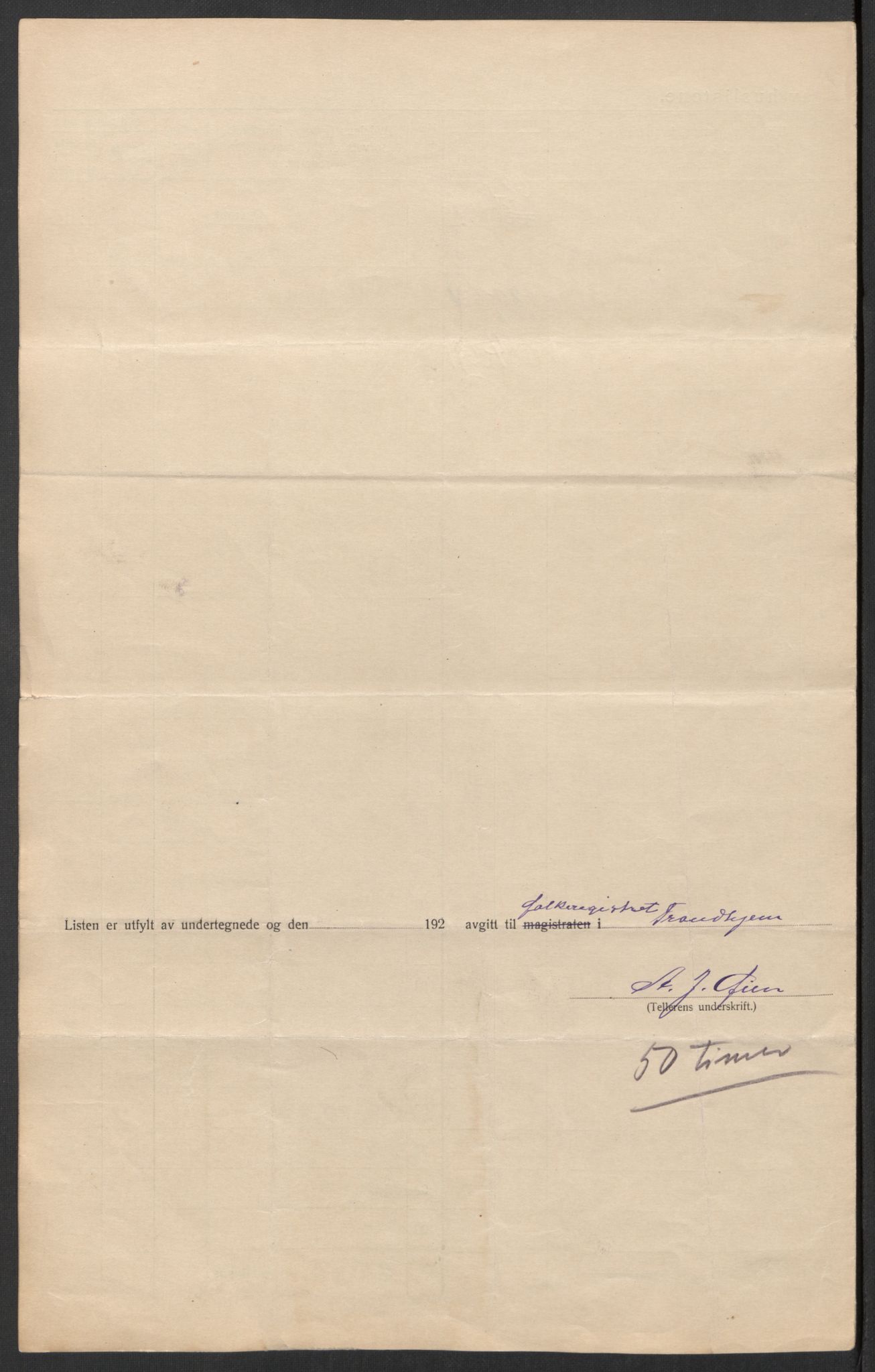 SAT, 1920 census for Trondheim, 1920, p. 73