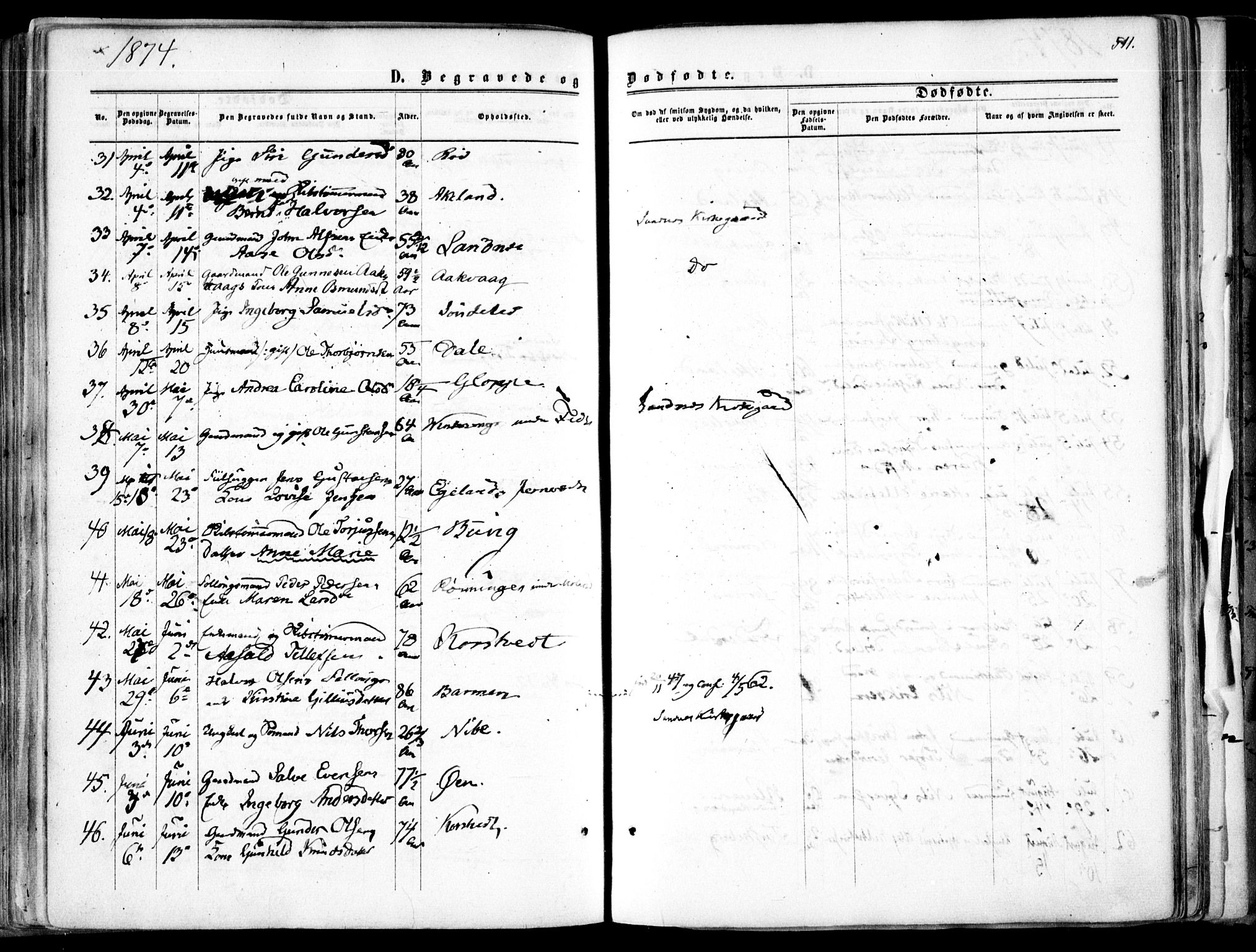 Søndeled sokneprestkontor, AV/SAK-1111-0038/F/Fa/L0003: Parish register (official) no. A 3, 1861-1879, p. 511