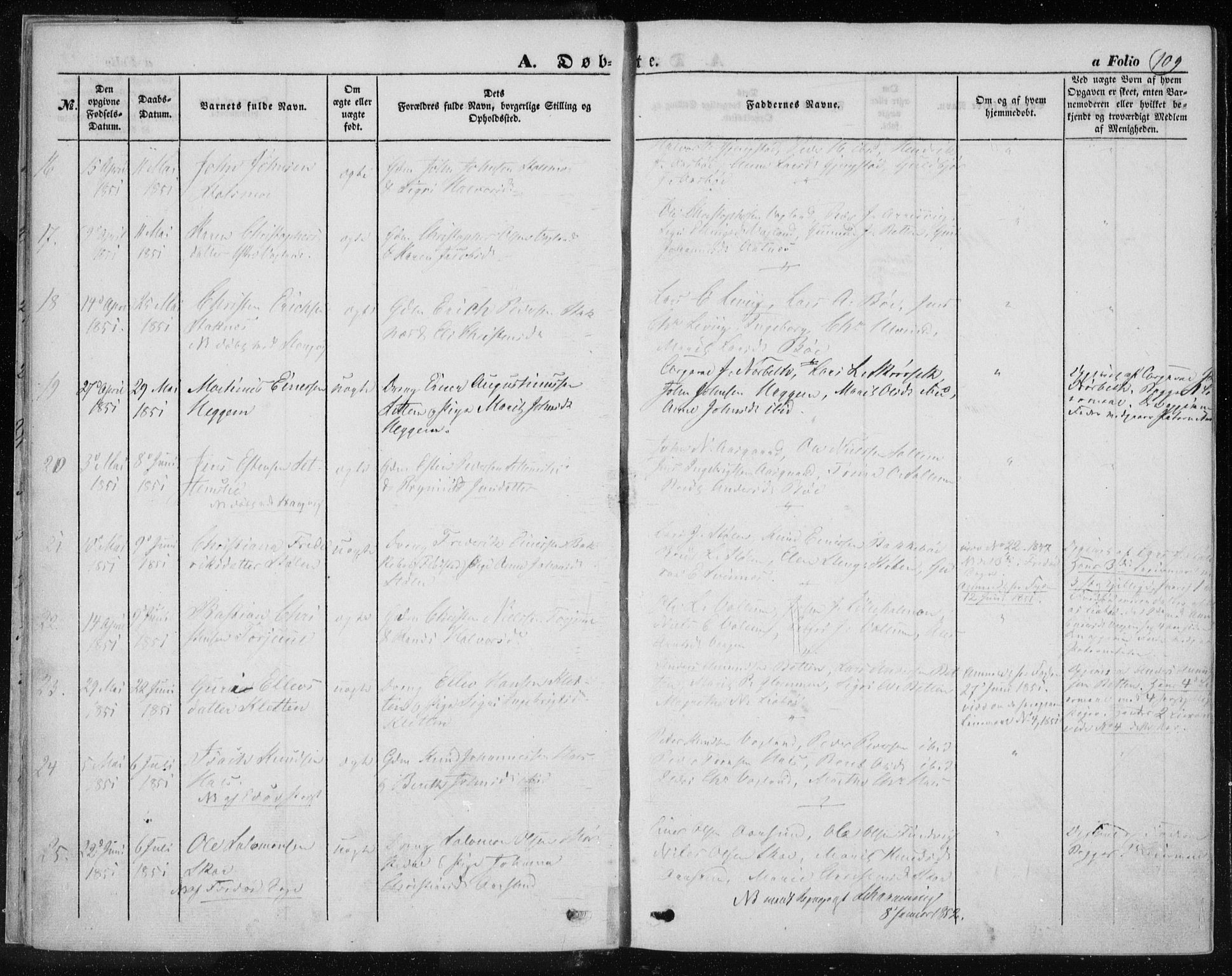 Ministerialprotokoller, klokkerbøker og fødselsregistre - Møre og Romsdal, AV/SAT-A-1454/576/L0883: Parish register (official) no. 576A01, 1849-1865, p. 109