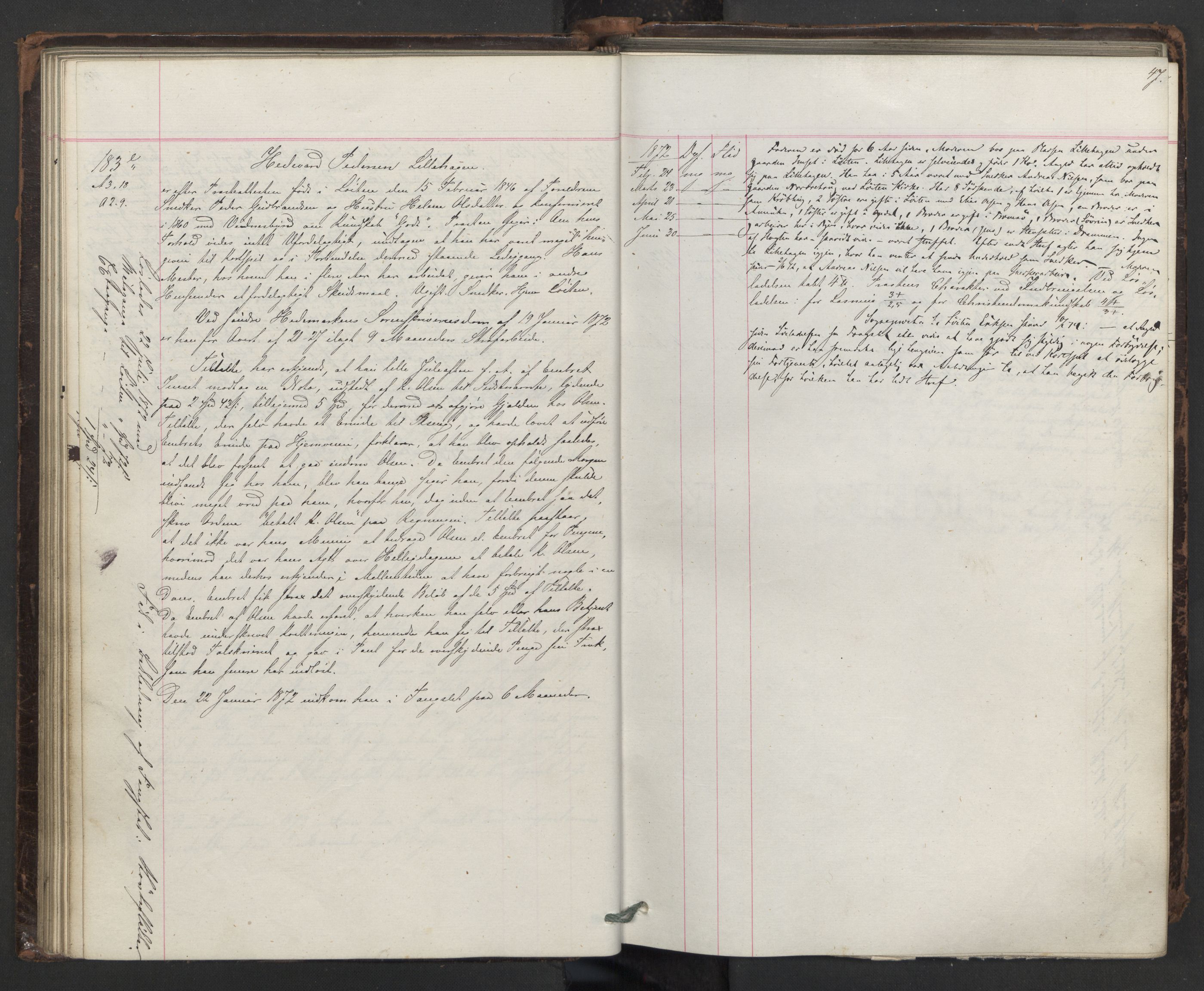 Botsfengslet, AV/RA-S-1539/D/Db/Dbb/L0014: 137e - 437e, 1871-1873, p. 47