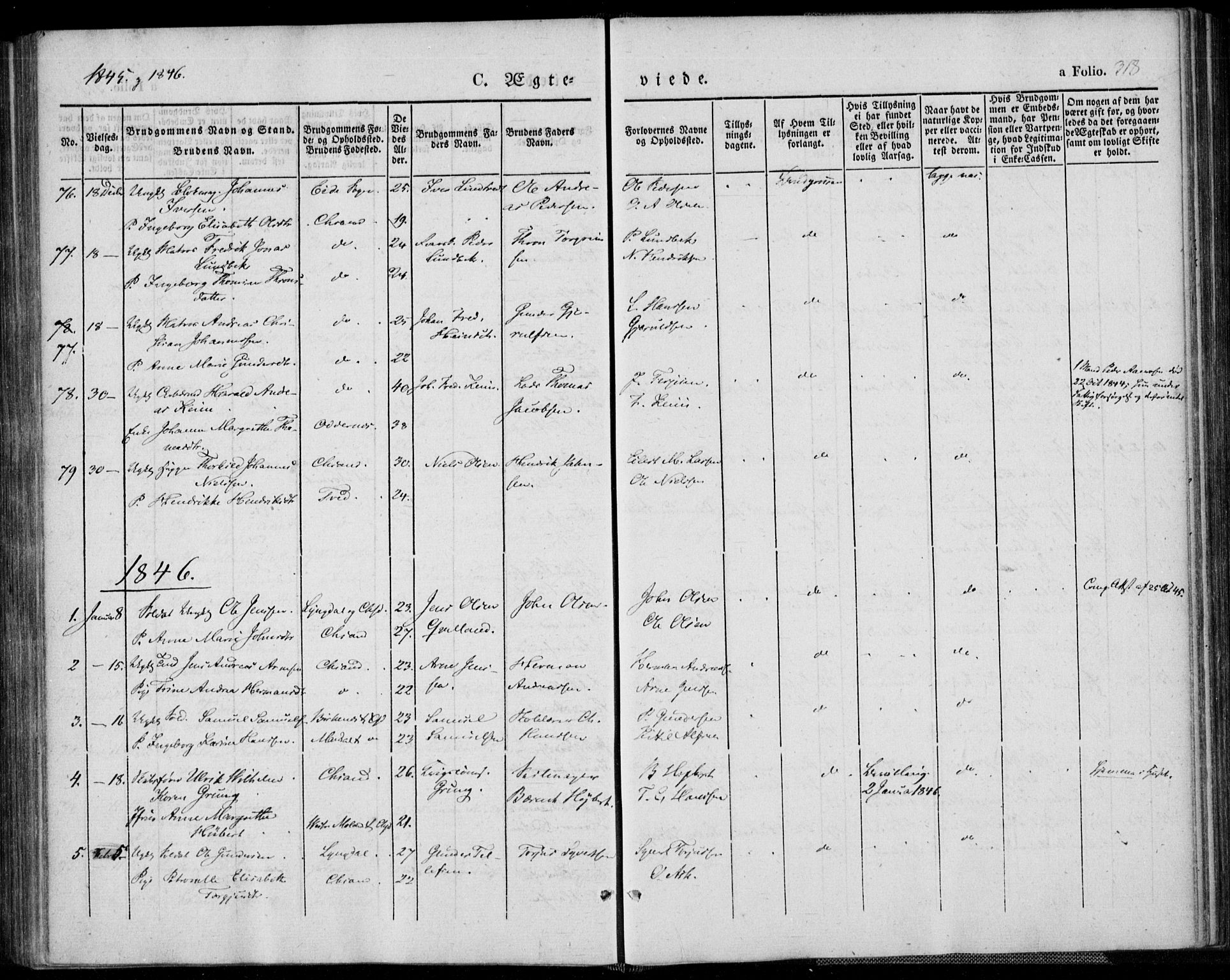 Kristiansand domprosti, AV/SAK-1112-0006/F/Fa/L0013: Parish register (official) no. A 13, 1842-1851, p. 318