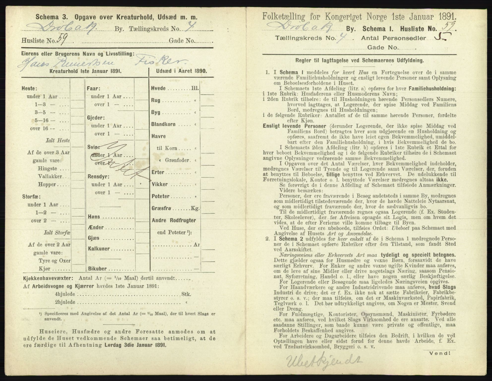 RA, 1891 census for 0203 Drøbak, 1891, p. 591