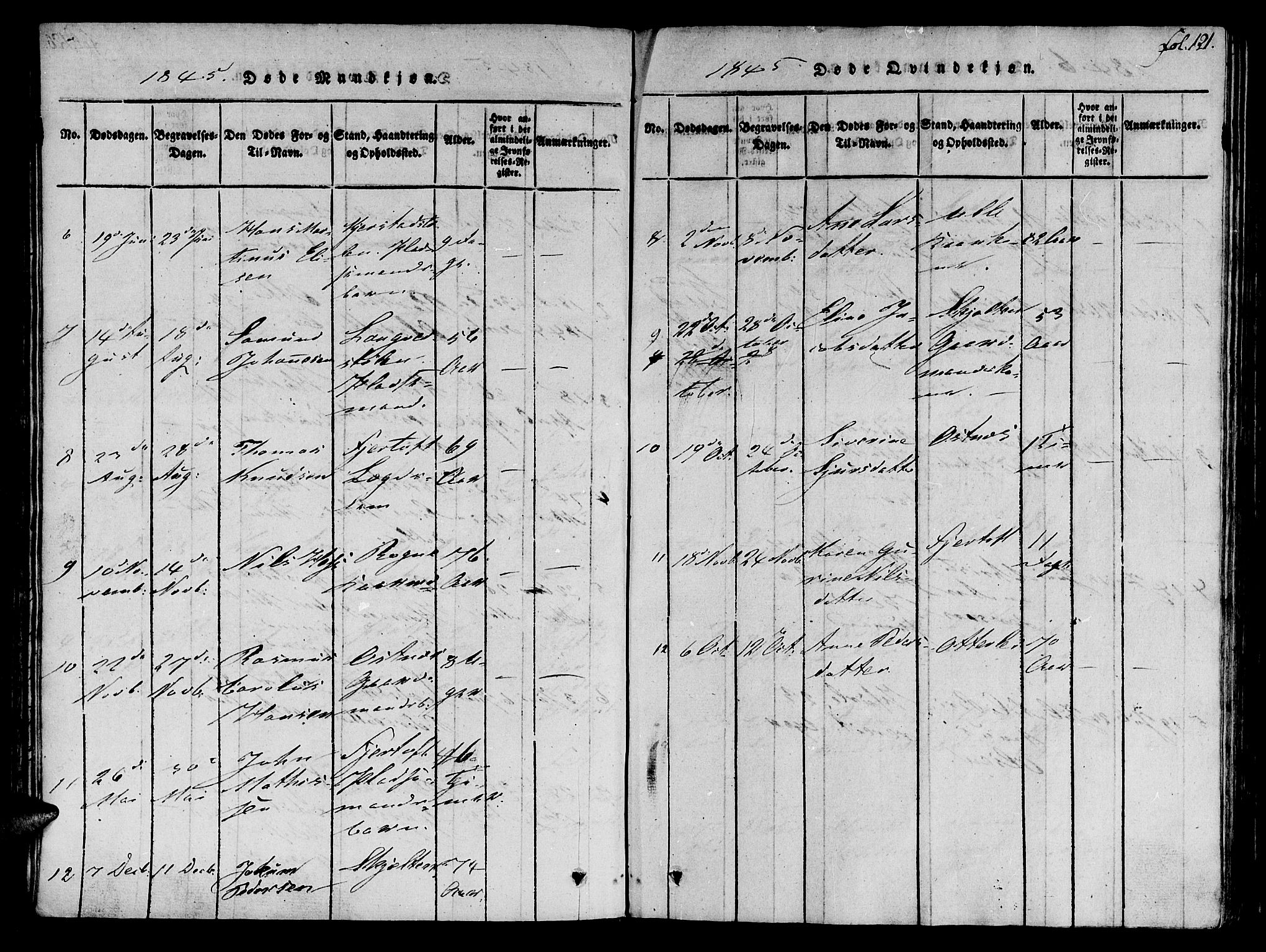 Ministerialprotokoller, klokkerbøker og fødselsregistre - Møre og Romsdal, SAT/A-1454/536/L0495: Parish register (official) no. 536A04, 1818-1847, p. 121