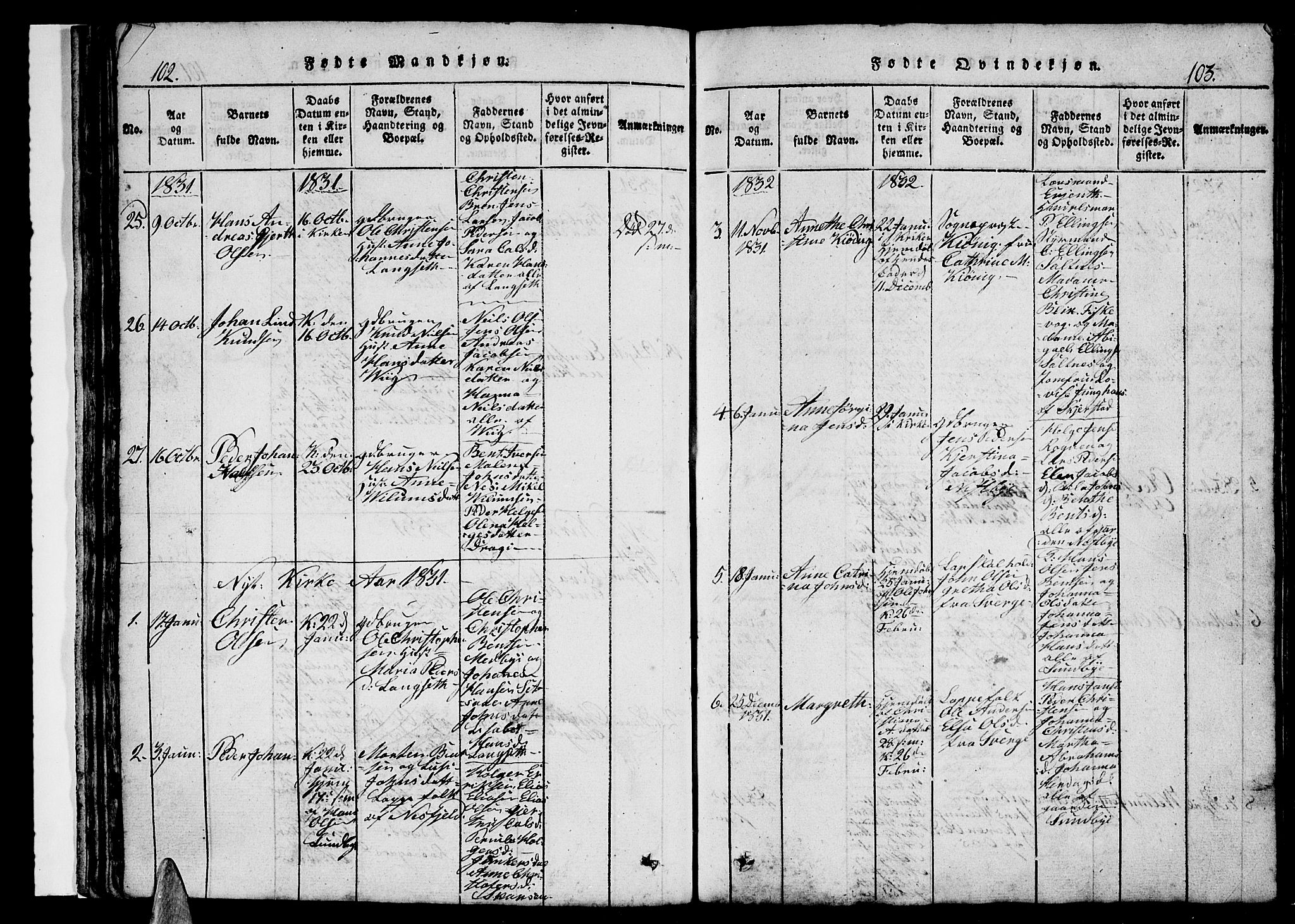 Ministerialprotokoller, klokkerbøker og fødselsregistre - Nordland, AV/SAT-A-1459/847/L0676: Parish register (copy) no. 847C04, 1821-1853, p. 102-103