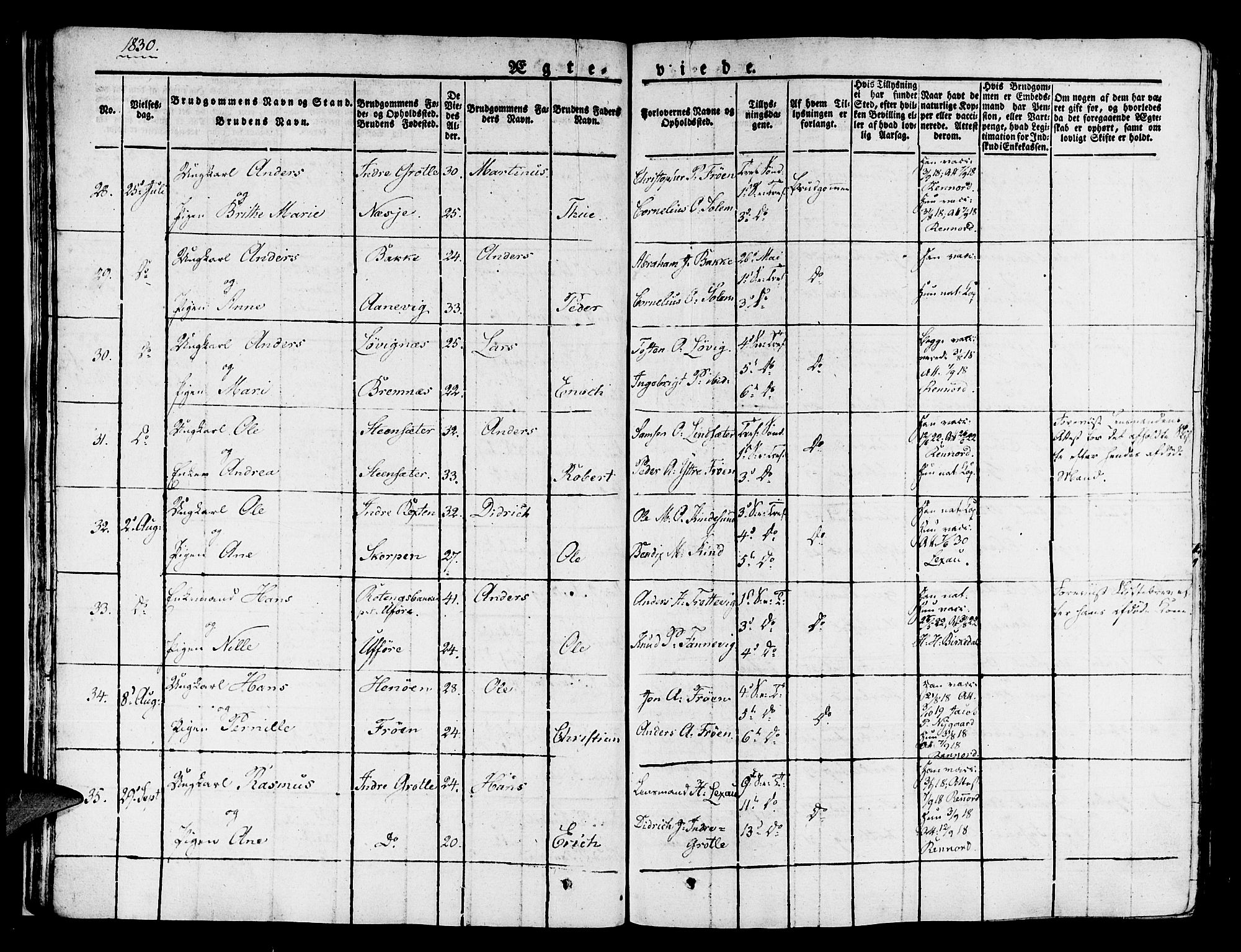 Kinn sokneprestembete, AV/SAB-A-80801/H/Haa/Haaa/L0004/0002: Parish register (official) no. A 4II, 1822-1840, p. 33