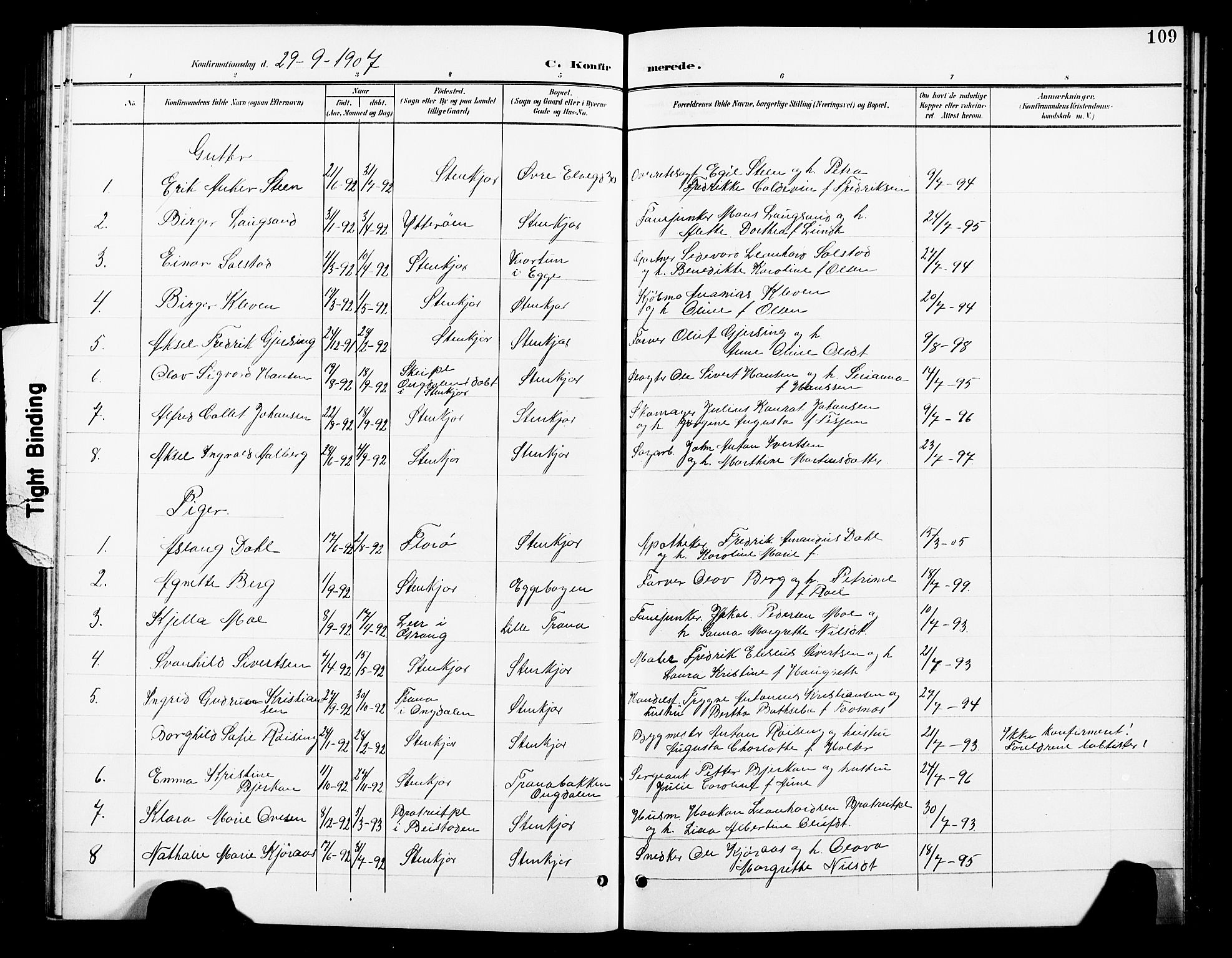 Ministerialprotokoller, klokkerbøker og fødselsregistre - Nord-Trøndelag, SAT/A-1458/739/L0375: Parish register (copy) no. 739C03, 1898-1908, p. 109