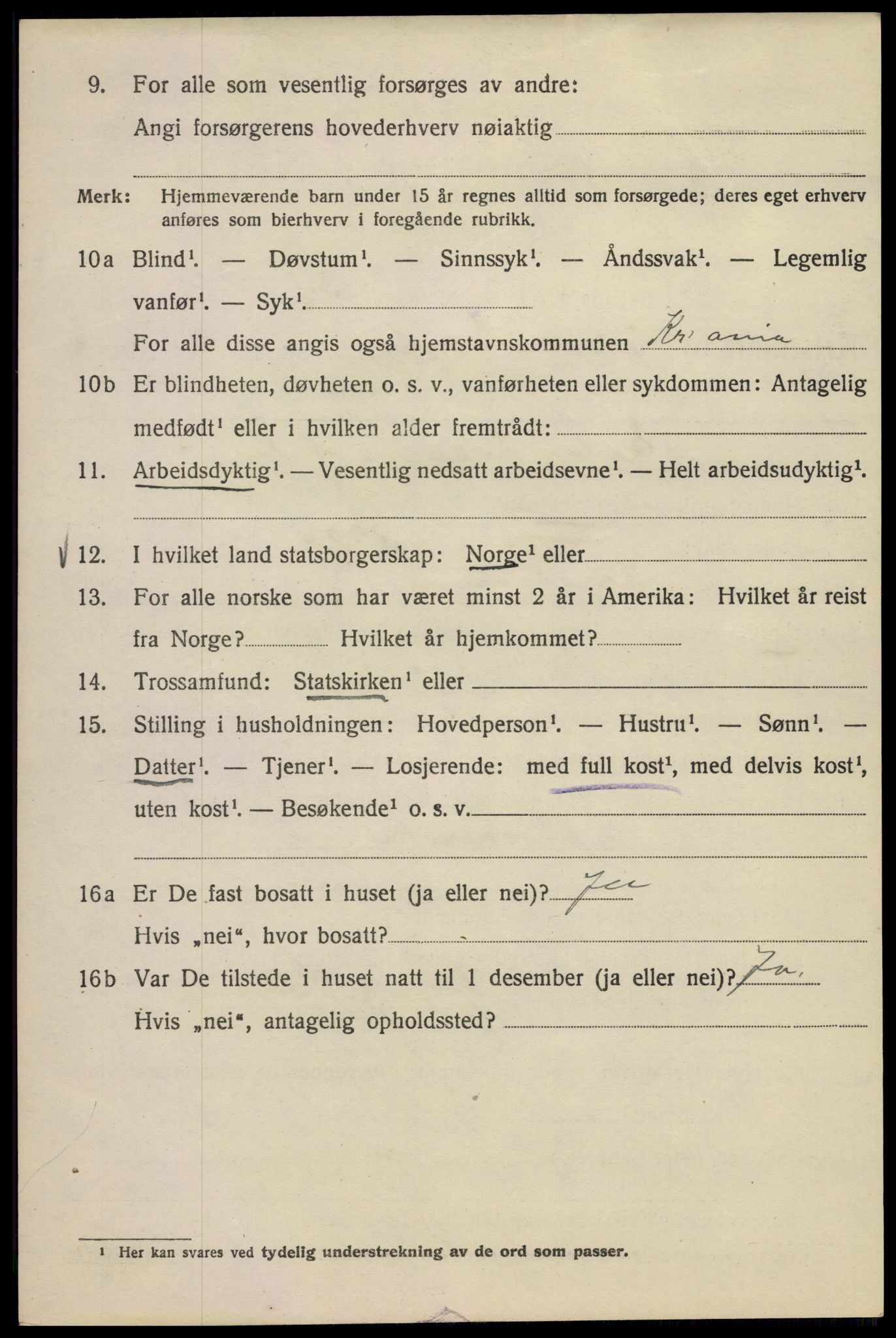 SAO, 1920 census for Kristiania, 1920, p. 325590