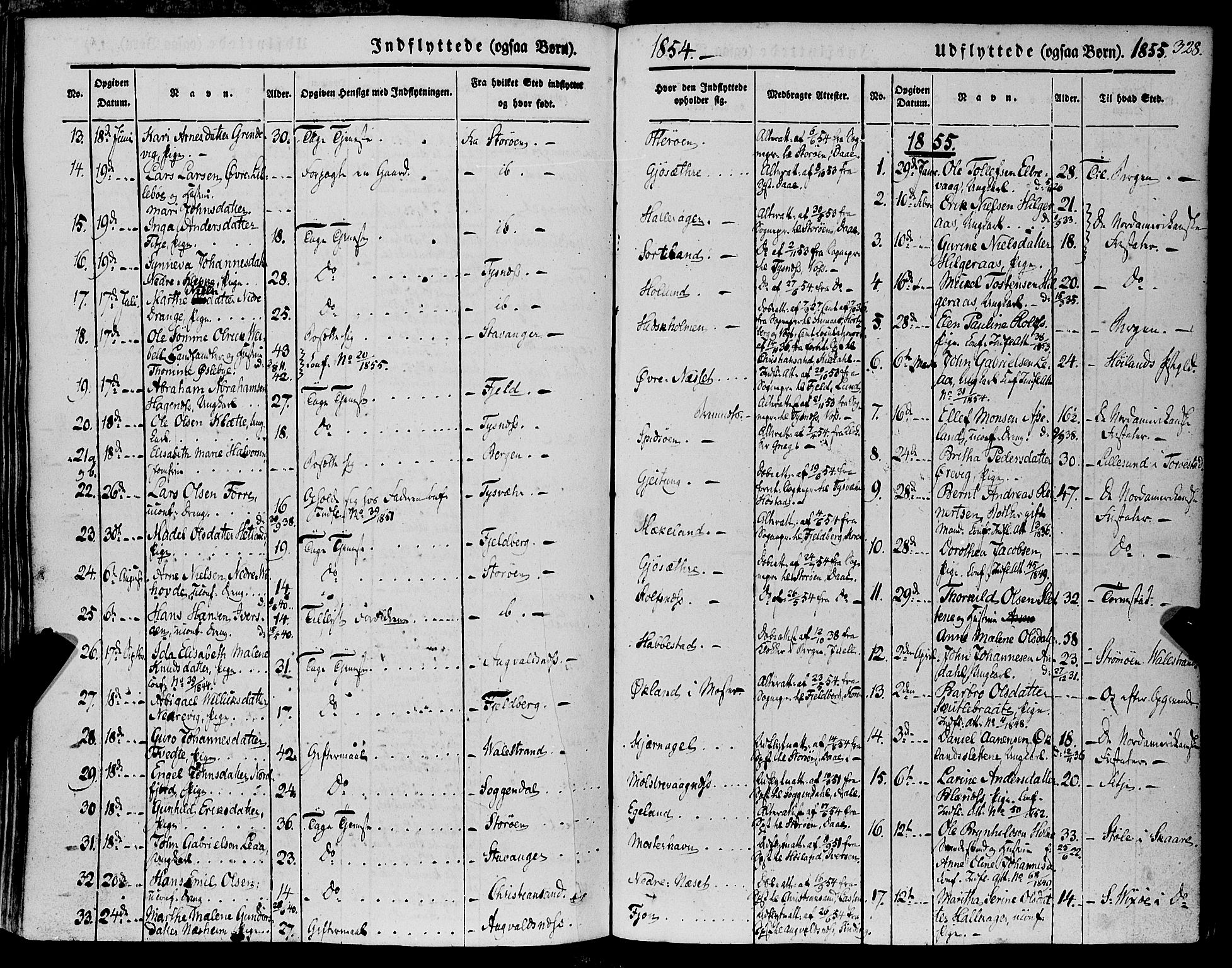 Finnås sokneprestembete, AV/SAB-A-99925/H/Ha/Haa/Haaa/L0007: Parish register (official) no. A 7, 1850-1862, p. 328