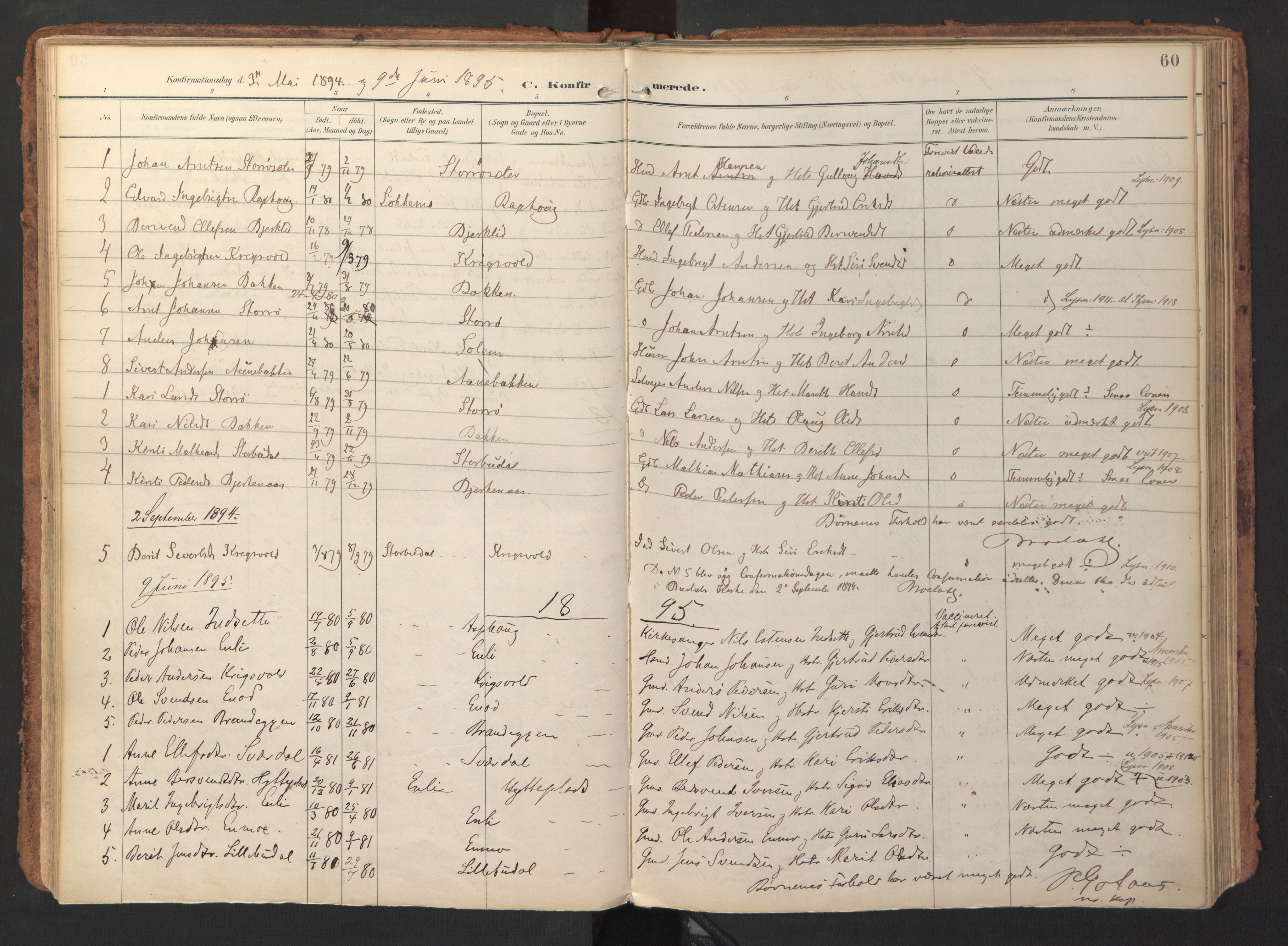 Ministerialprotokoller, klokkerbøker og fødselsregistre - Sør-Trøndelag, SAT/A-1456/690/L1050: Parish register (official) no. 690A01, 1889-1929, p. 60