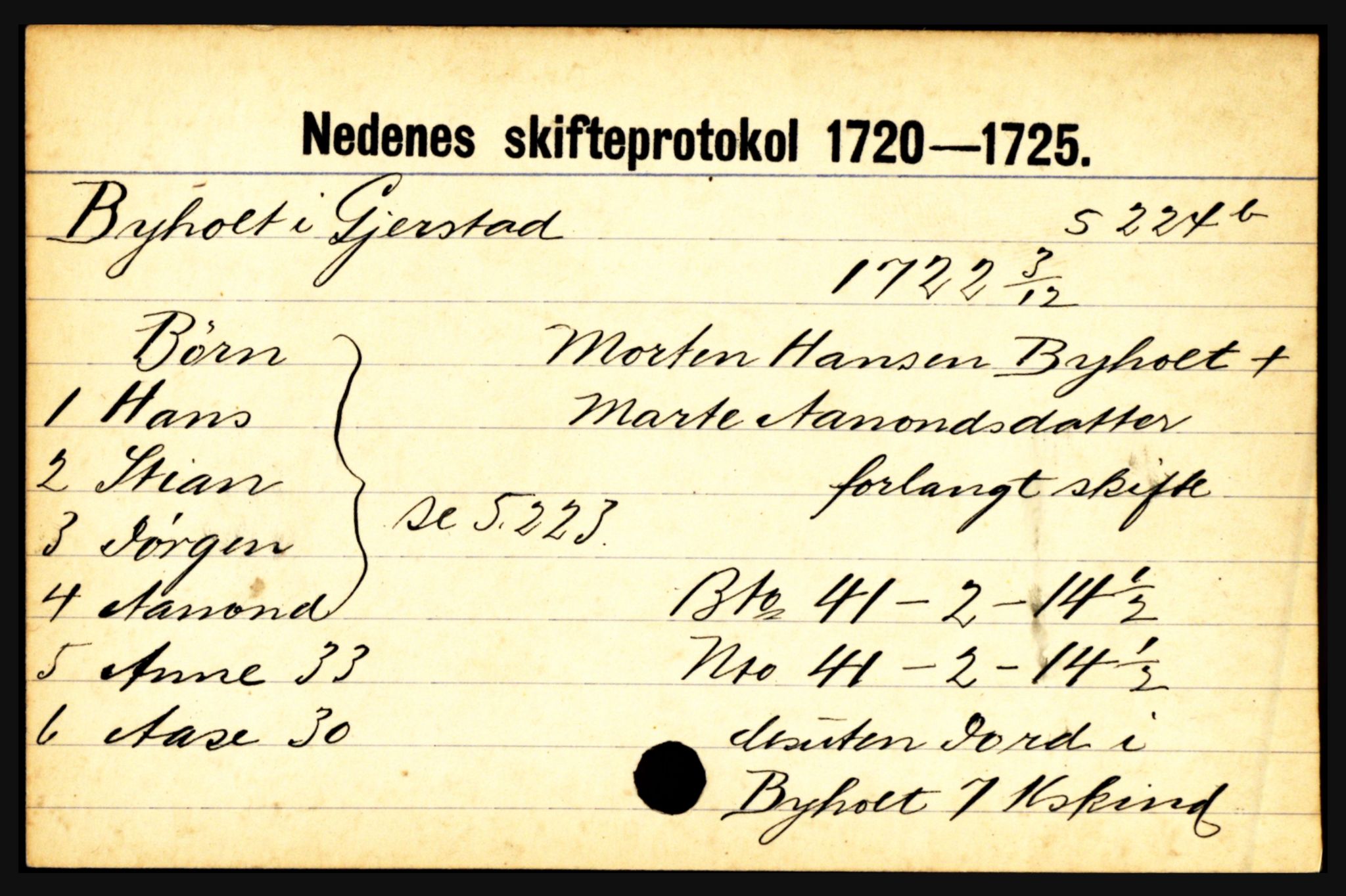 Nedenes sorenskriveri før 1824, AV/SAK-1221-0007/H, p. 4615