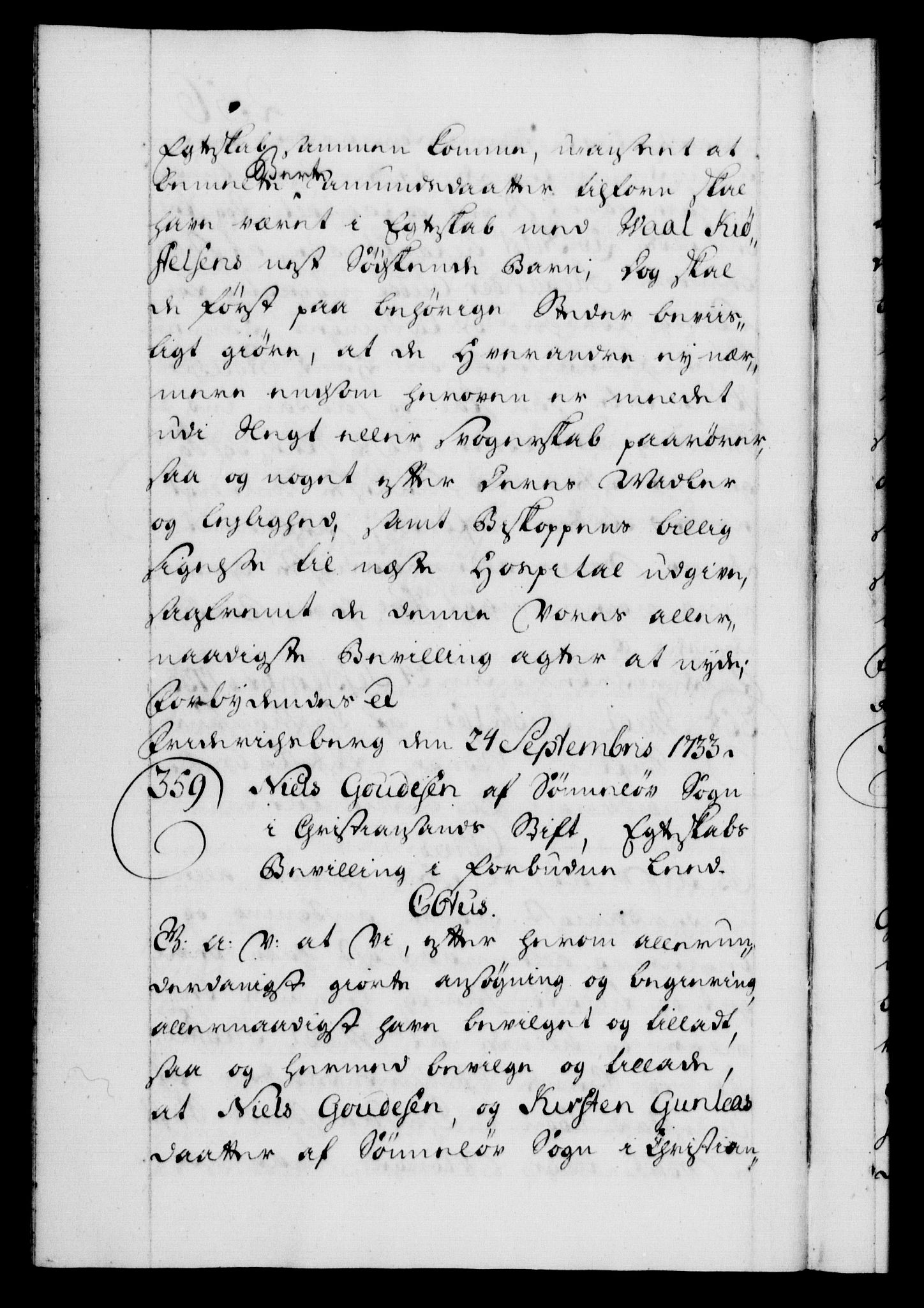 Danske Kanselli 1572-1799, AV/RA-EA-3023/F/Fc/Fca/Fcaa/L0028: Norske registre, 1733-1734, p. 256b