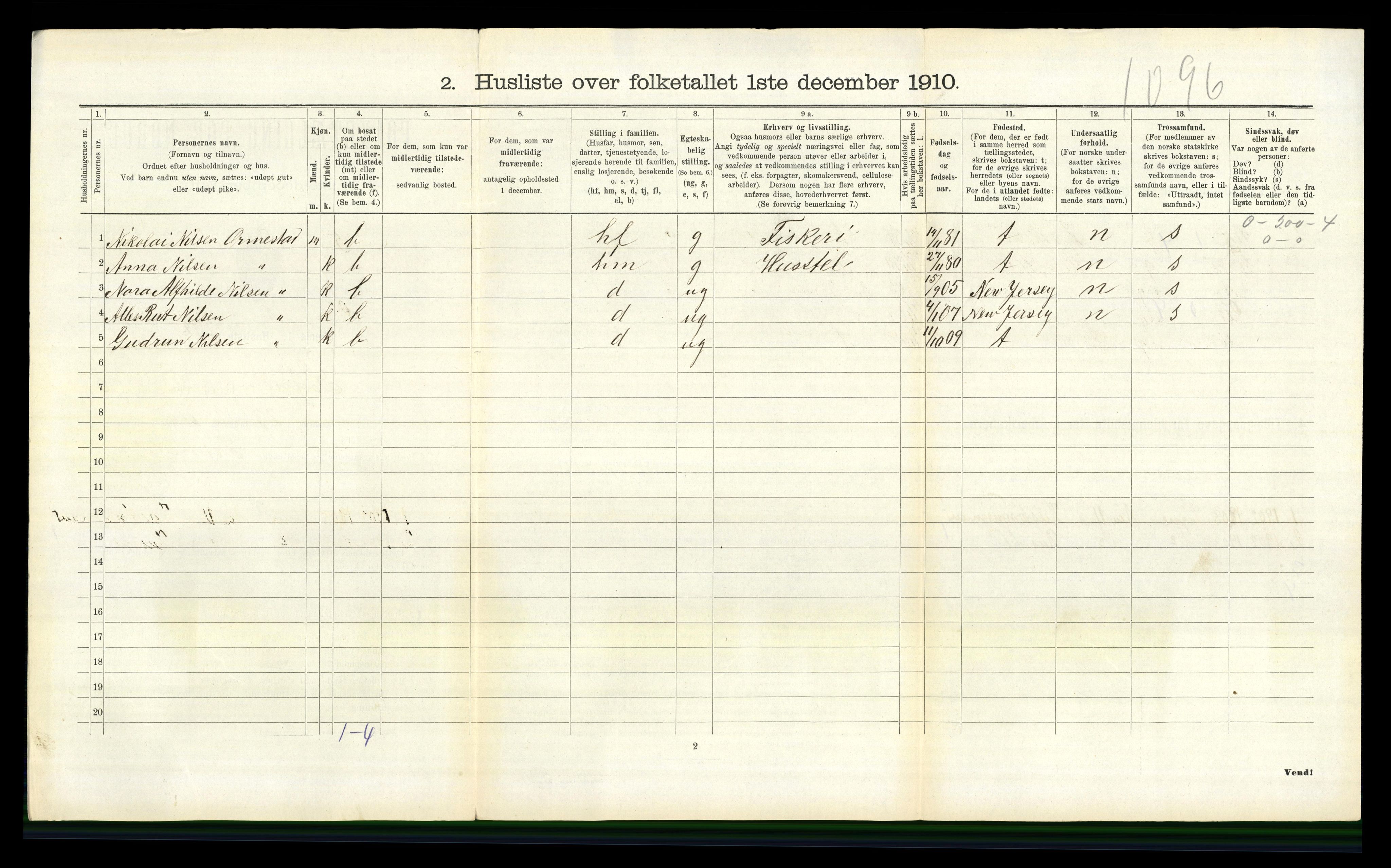 RA, 1910 census for Søgne, 1910, p. 475