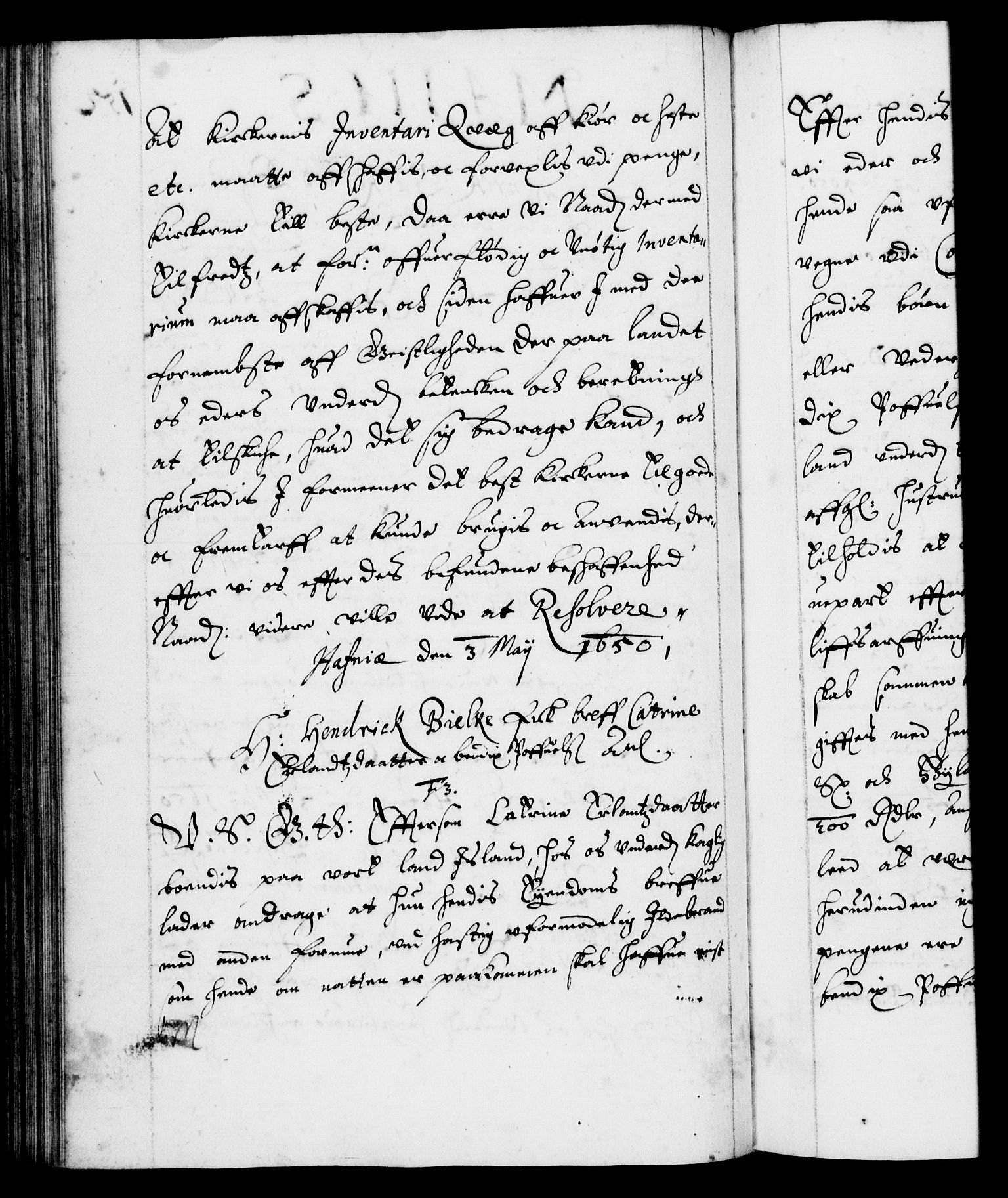 Danske Kanselli 1572-1799, AV/RA-EA-3023/F/Fc/Fca/Fcab/L0008: Norske tegnelser (mikrofilm), 1648-1652, p. 152b
