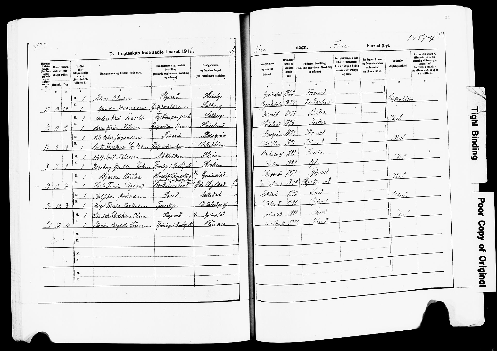 Fjære sokneprestkontor, SAK/1111-0011/F/Fa/L0003: Parish register (official) no. A 3.1, 1903-1920, p. 56