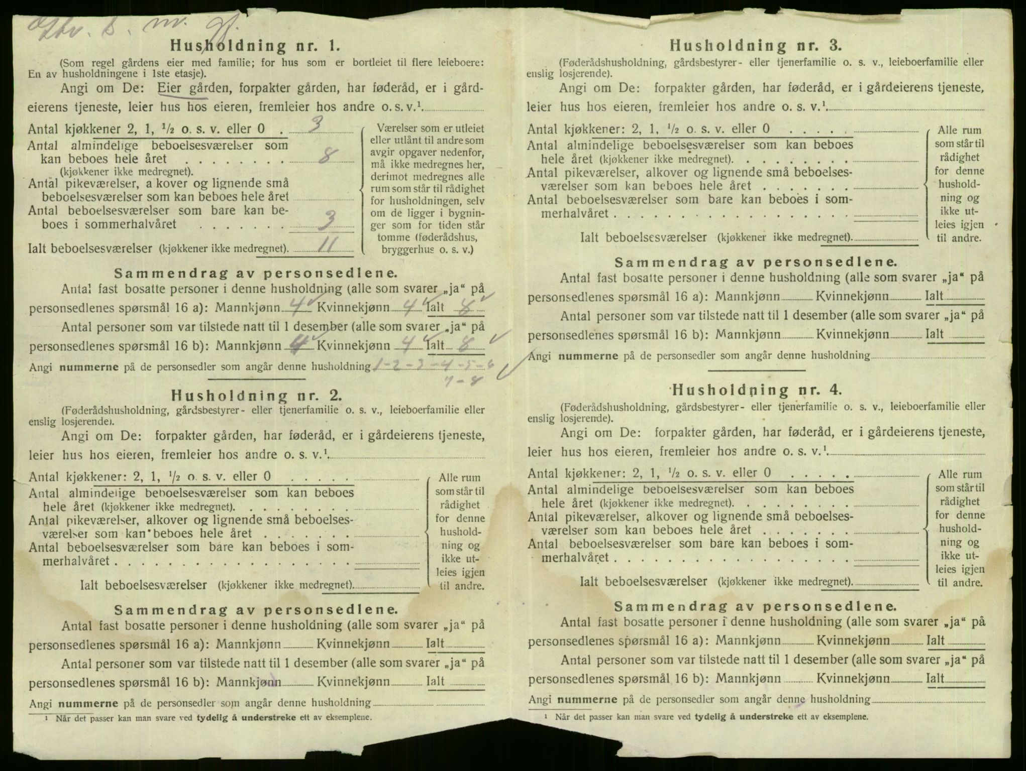 SAKO, 1920 census for Sande, 1920, p. 40