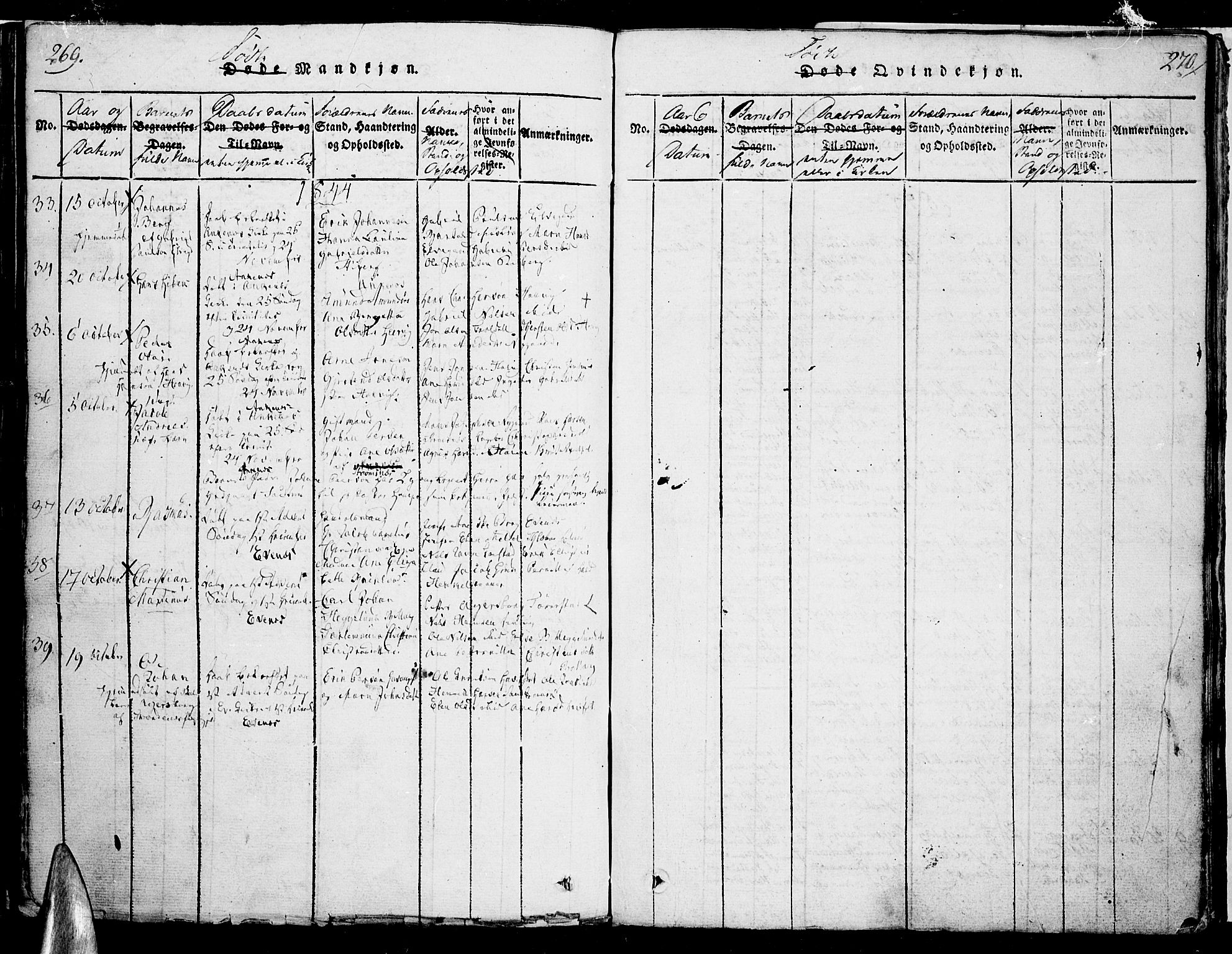 Ministerialprotokoller, klokkerbøker og fødselsregistre - Nordland, AV/SAT-A-1459/863/L0894: Parish register (official) no. 863A06, 1821-1851, p. 269-270