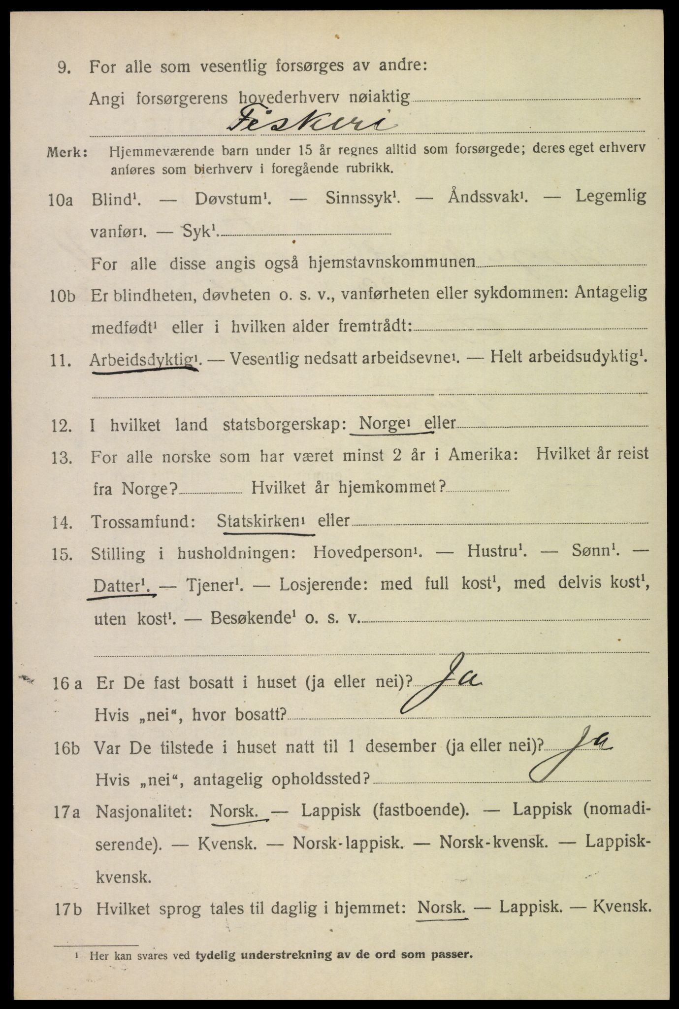 SAT, 1920 census for Borge, 1920, p. 9806