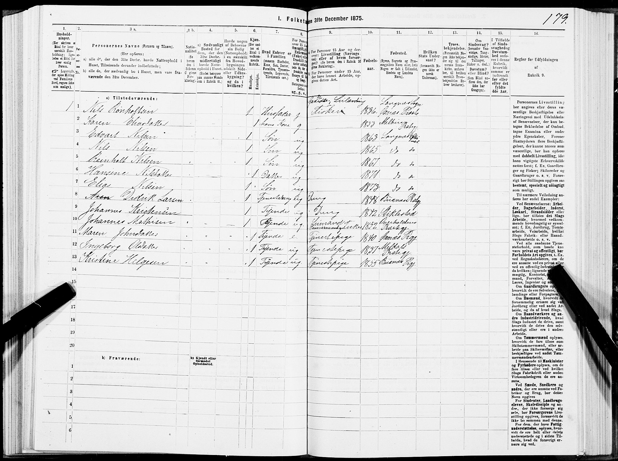 SAT, 1875 census for 1868P Øksnes, 1875, p. 2179