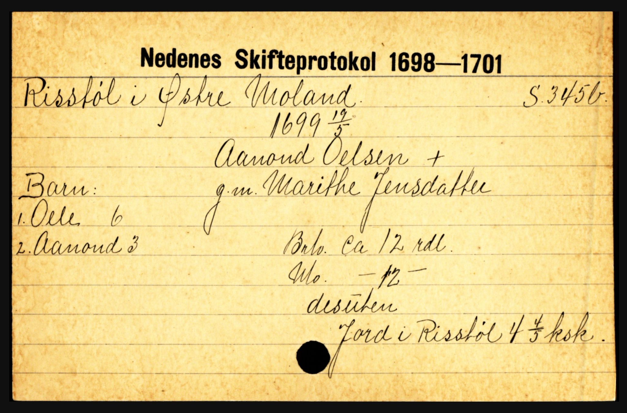 Nedenes sorenskriveri før 1824, AV/SAK-1221-0007/H, p. 23941