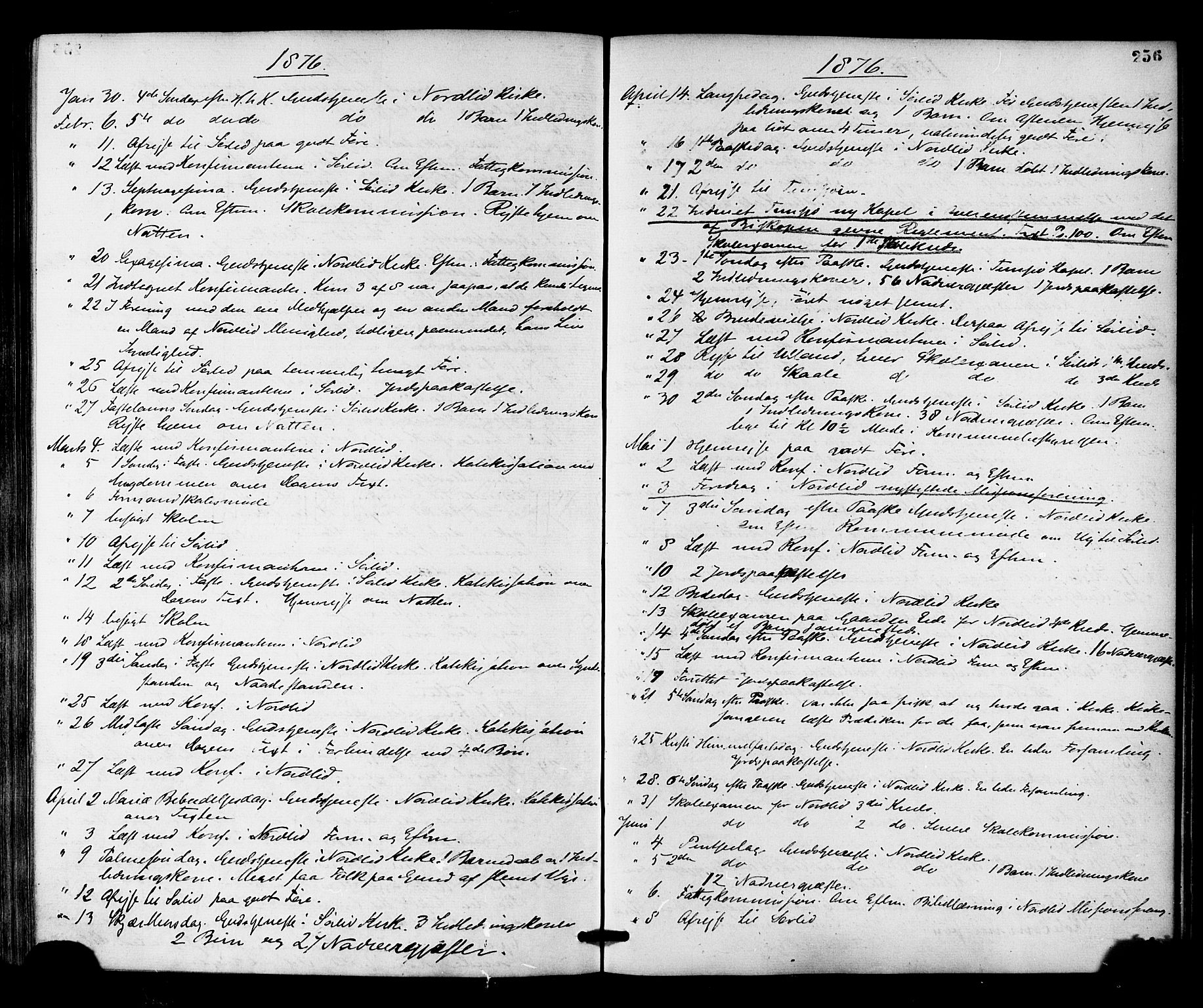 Ministerialprotokoller, klokkerbøker og fødselsregistre - Nord-Trøndelag, SAT/A-1458/755/L0493: Parish register (official) no. 755A02, 1865-1881, p. 256