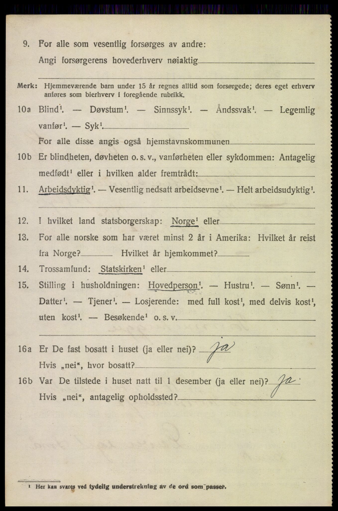 SAH, 1920 census for Trysil, 1920, p. 7606