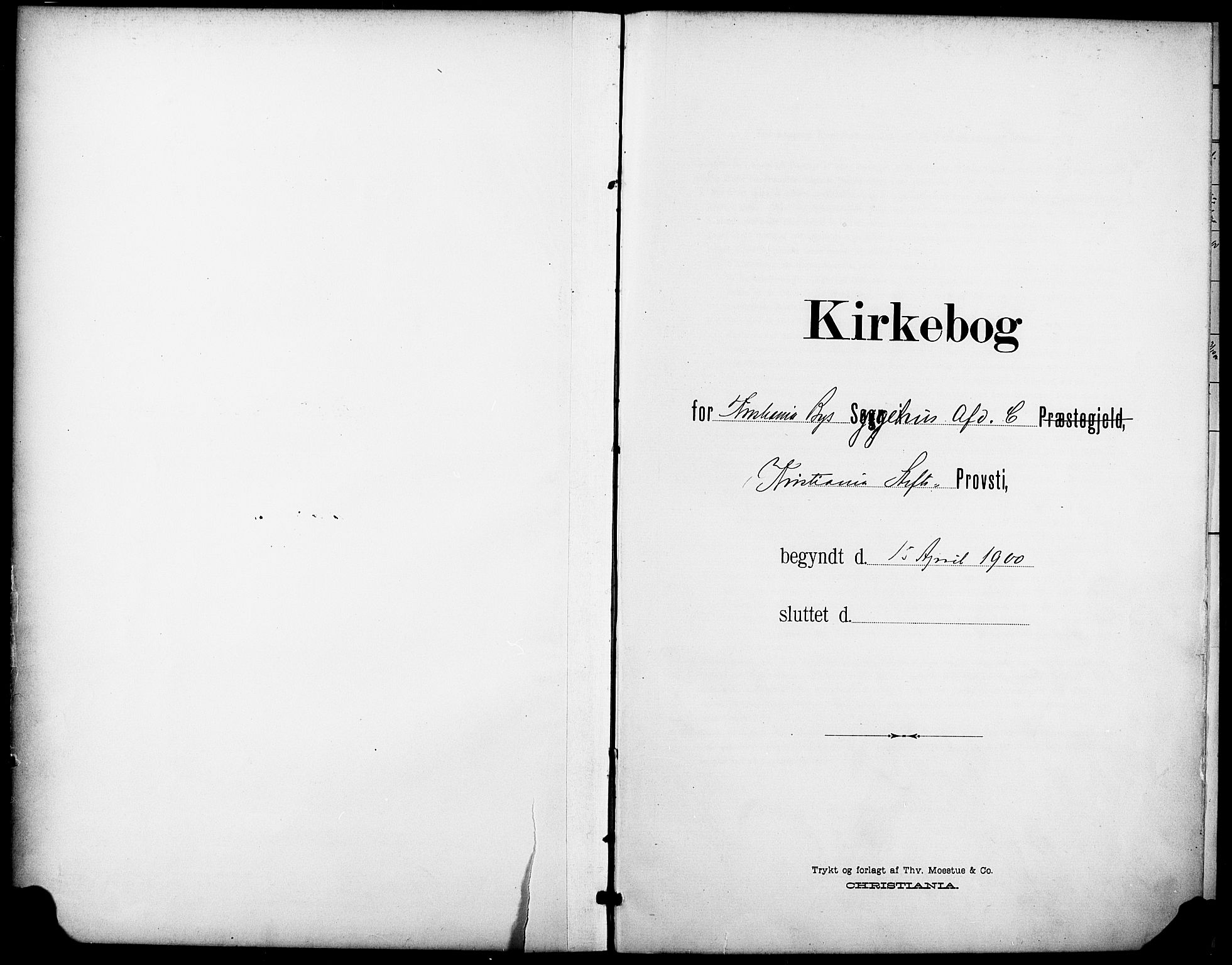 Krohgstøtten sykehusprest Kirkebøker, SAO/A-10854/F/Fa/L0004: Parish register (official) no. 4, 1900-1935