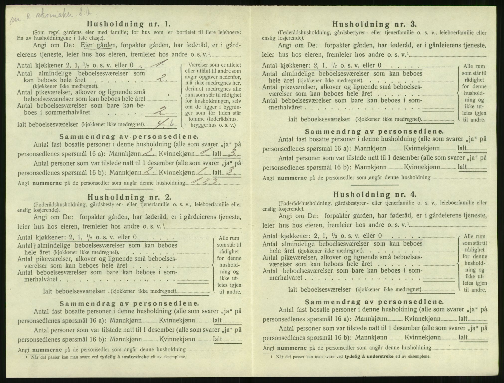 SAT, 1920 census for Hareid, 1920, p. 396