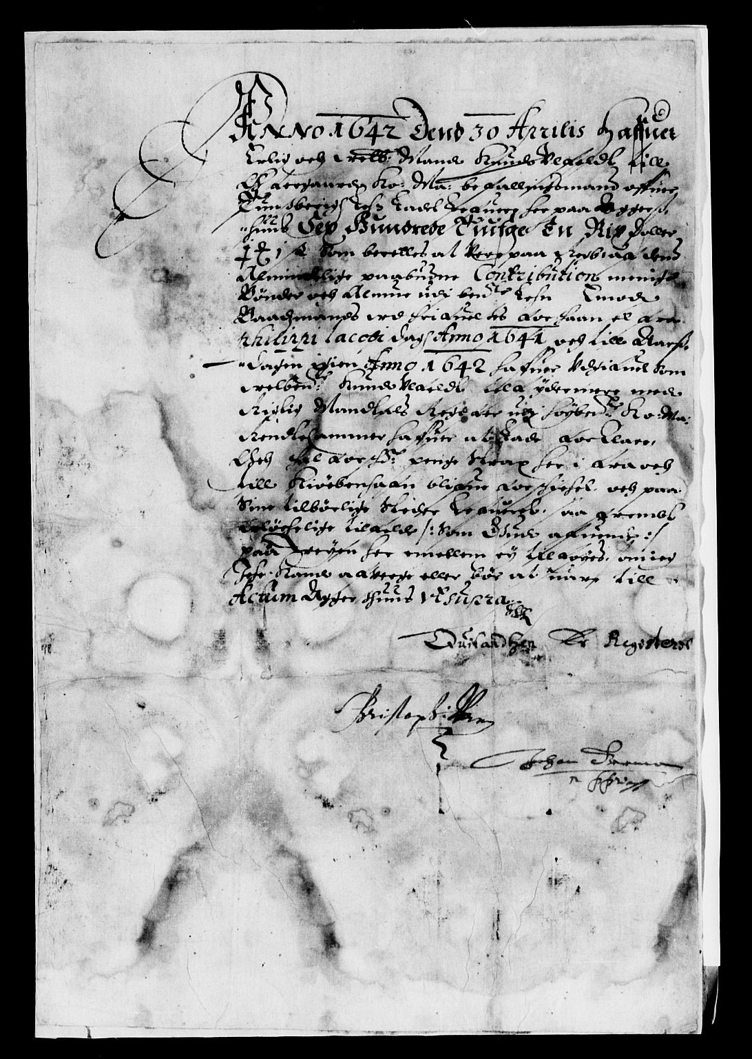 Rentekammeret inntil 1814, Reviderte regnskaper, Lensregnskaper, AV/RA-EA-5023/R/Rb/Rbo/L0024: Tønsberg len, 1642-1644