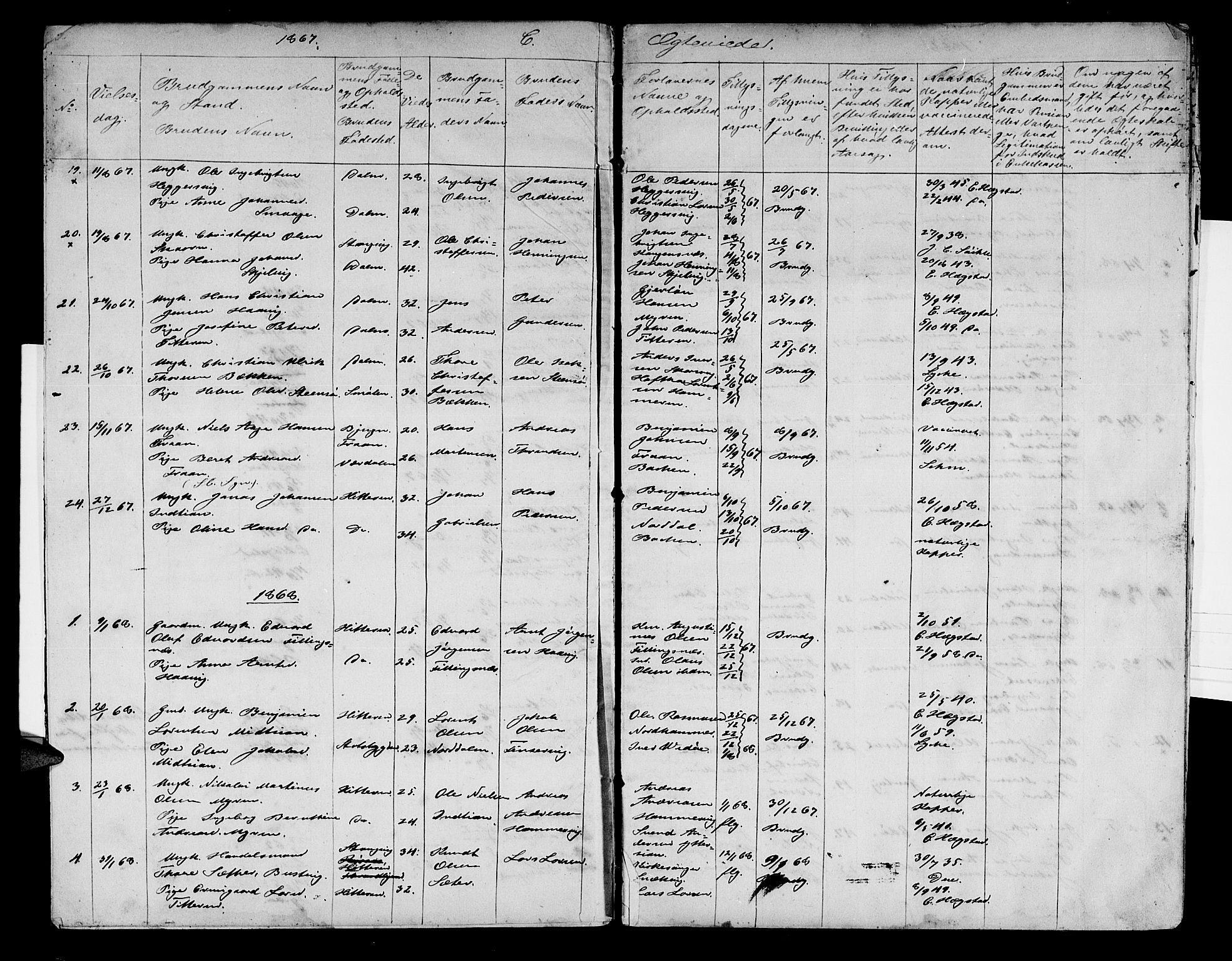 Ministerialprotokoller, klokkerbøker og fødselsregistre - Sør-Trøndelag, SAT/A-1456/634/L0540: Parish register (copy) no. 634C02, 1866-1873, p. 5
