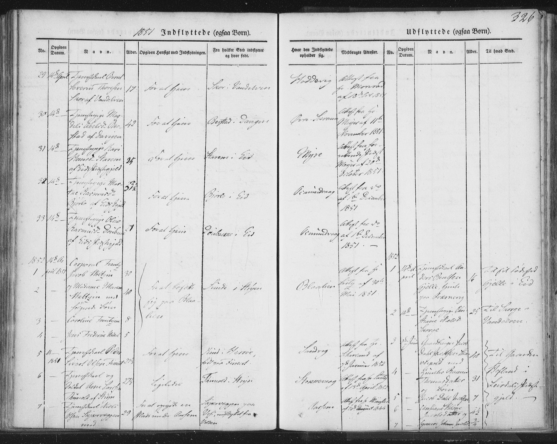 Selje sokneprestembete, SAB/A-99938/H/Ha/Haa/Haaa: Parish register (official) no. A 10, 1844-1858, p. 326