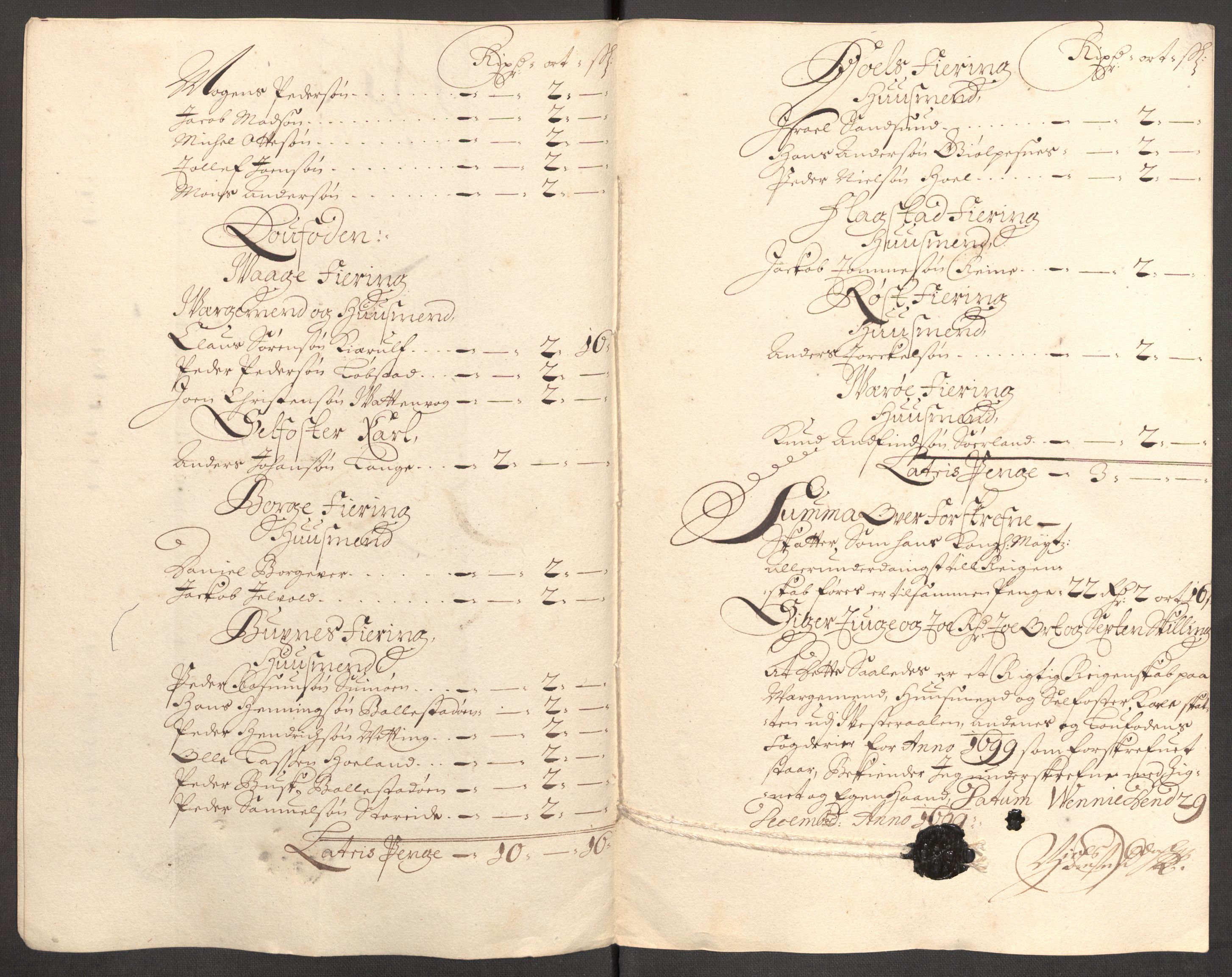 Rentekammeret inntil 1814, Reviderte regnskaper, Fogderegnskap, RA/EA-4092/R67/L4678: Fogderegnskap Vesterålen, Andenes og Lofoten, 1696-1708, p. 271